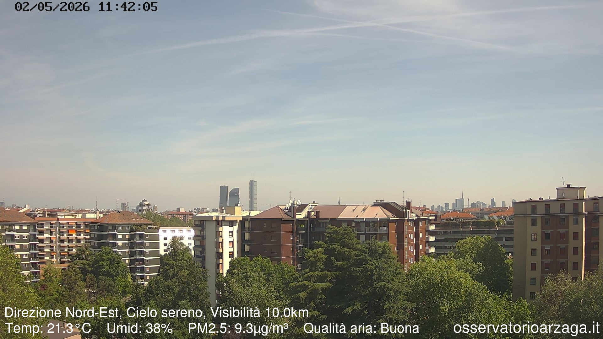 immagine della webcam nei dintorni di Milano Maggiolina: webcam Milano Arzaga