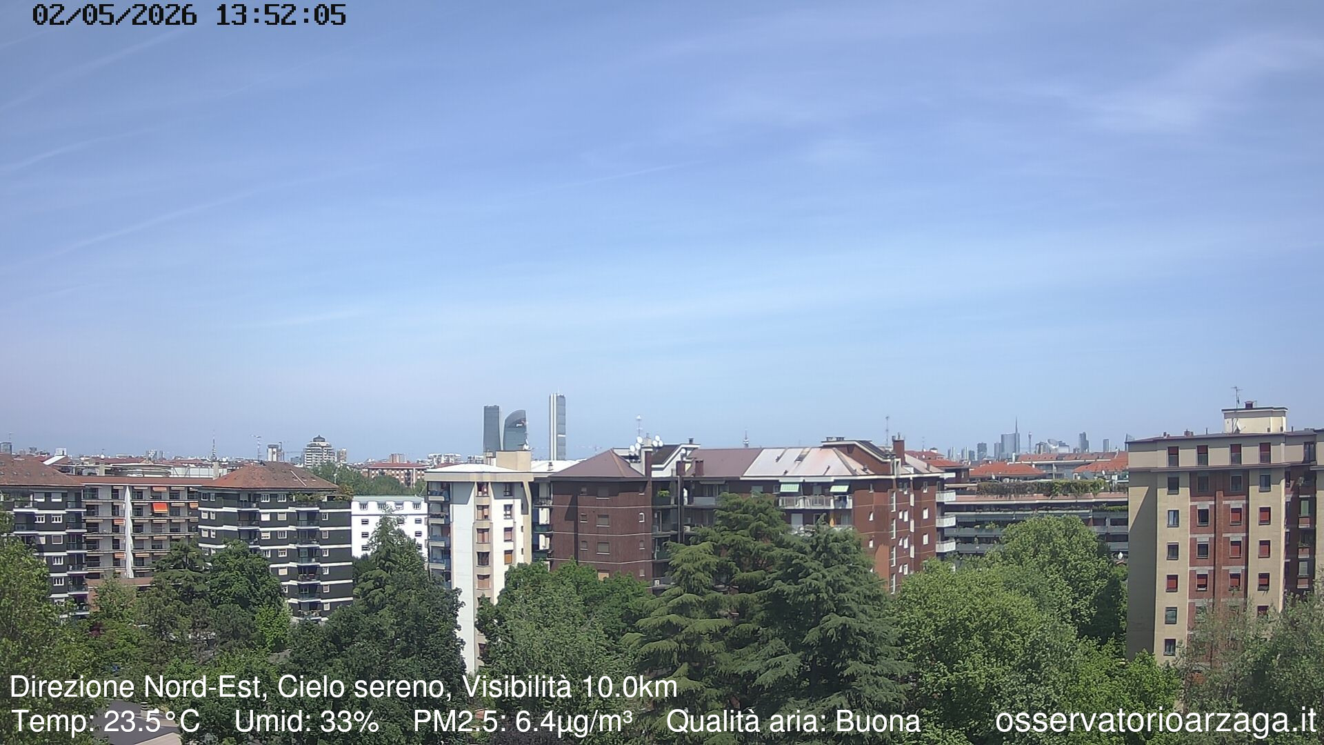 immagine della webcam nei dintorni di Milano Archimede: webcam Milano Arzaga