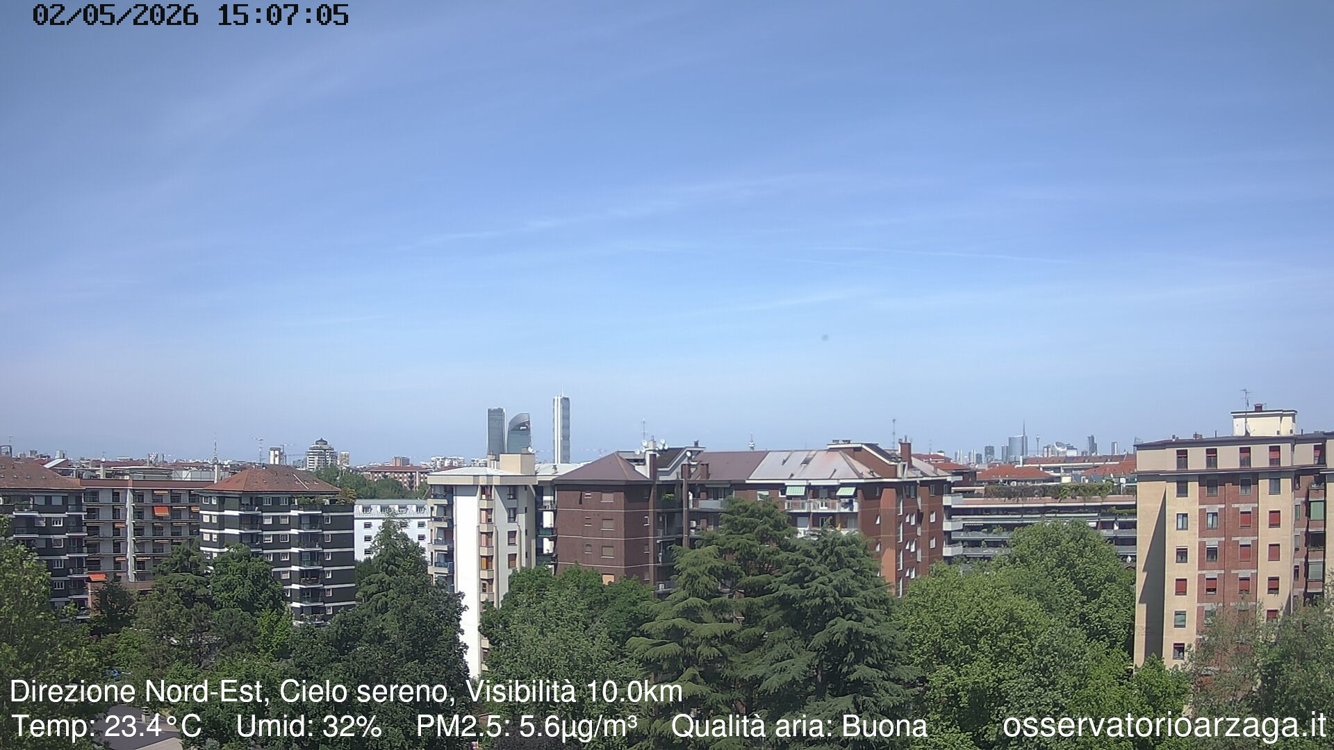 immagine della webcam nei dintorni di Milano Archimede: webcam Milano Arzaga