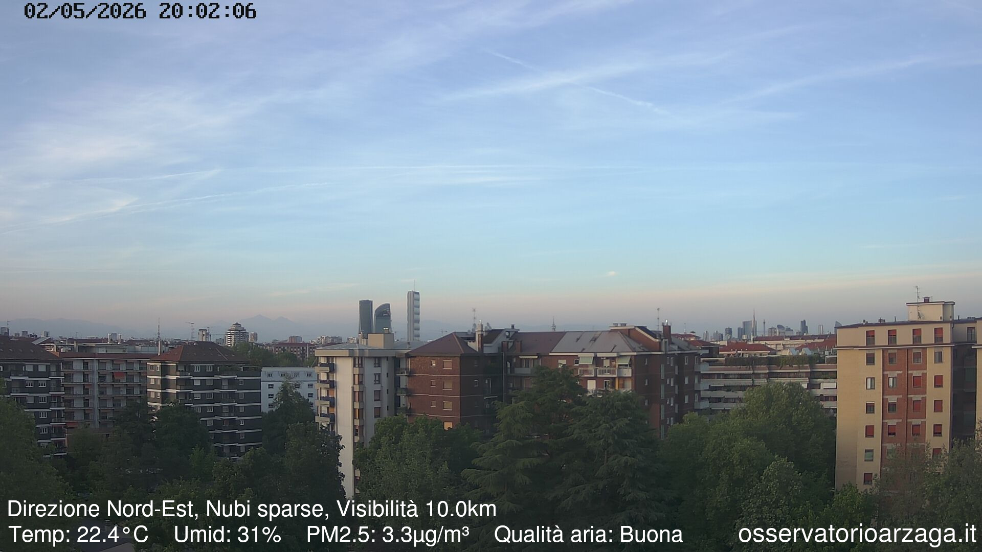 immagine della webcam nei dintorni di Milano San Siro: webcam Milano Arzaga