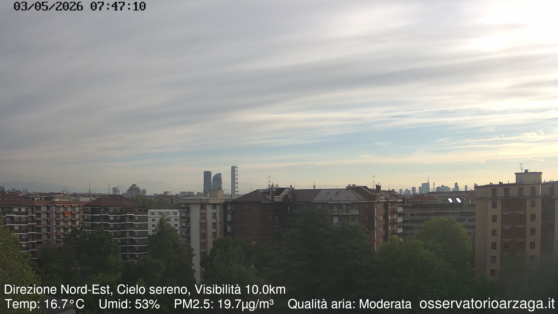 immagine della webcam nei dintorni di Milano Quadrilatero: webcam Milano Arzaga