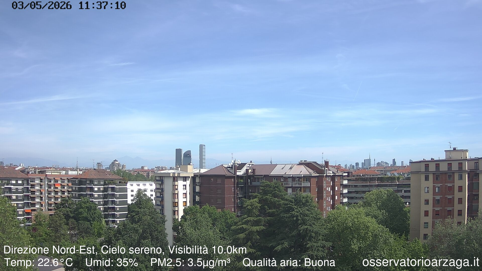 immagine della webcam nei dintorni di Milano Archimede: webcam Milano Arzaga