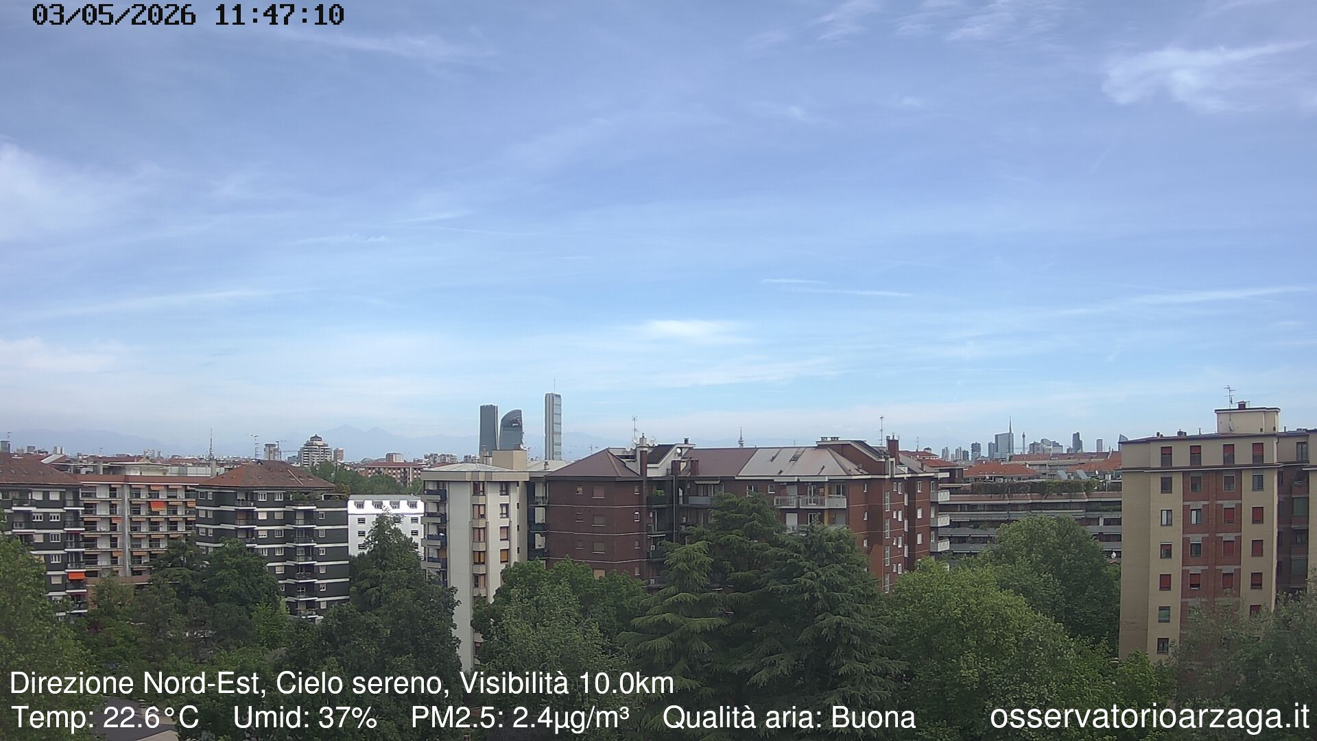 immagine della webcam nei dintorni di Milano San Siro: webcam Milano Arzaga
