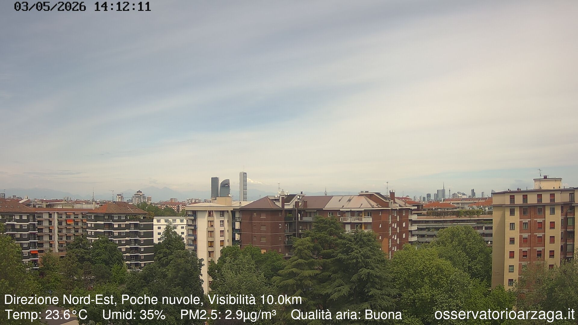 immagine della webcam nei dintorni di Milano San Gottardo: webcam Milano Arzaga