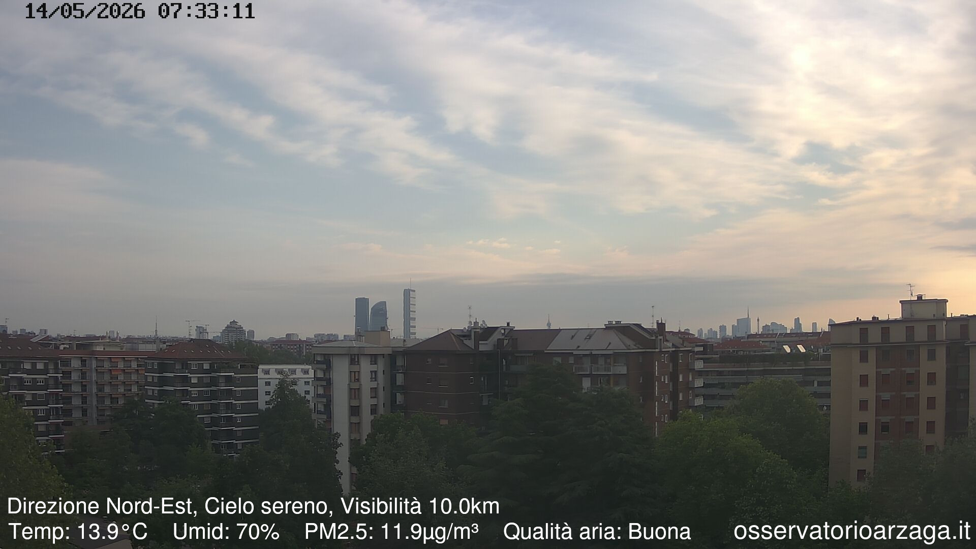immagine della webcam nei dintorni di Milano: webcam Milano Arzaga