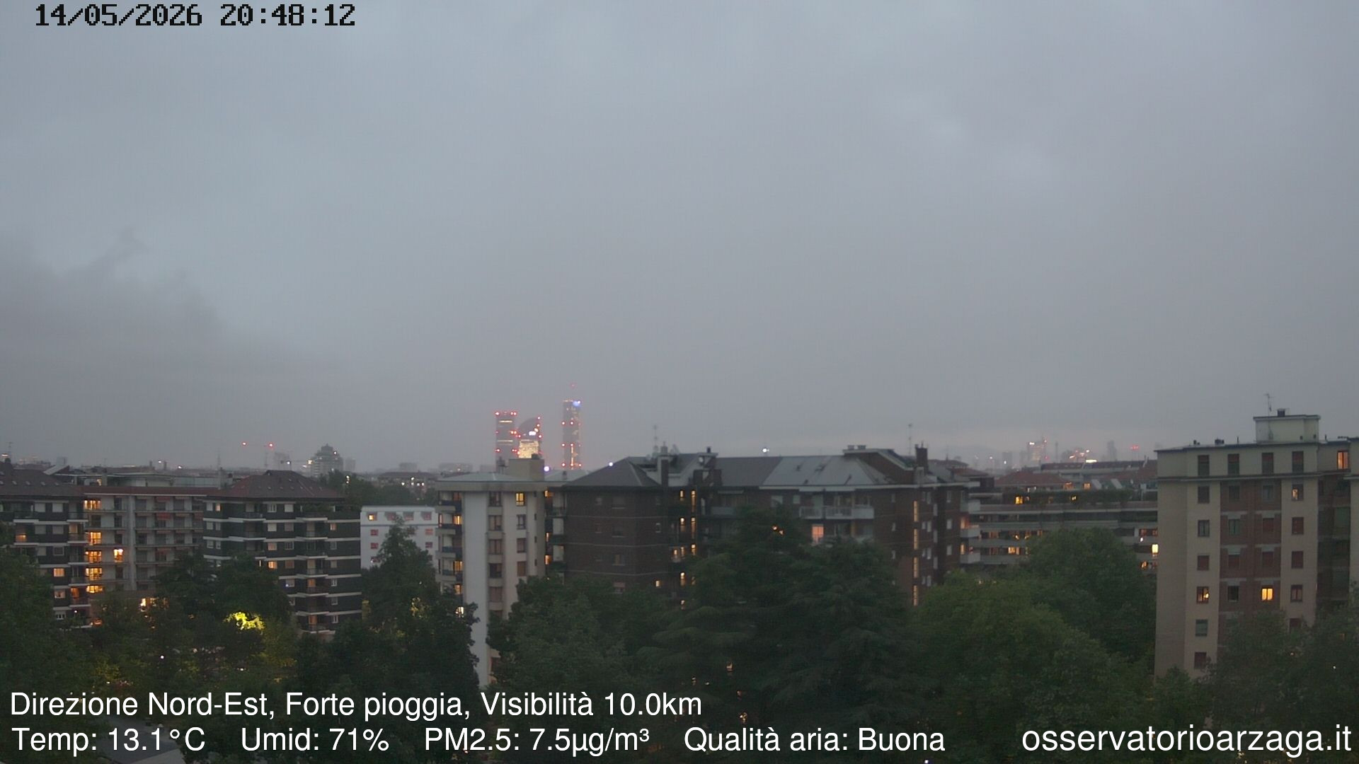 immagine della webcam nei dintorni di Milano Centrale: webcam Milano Arzaga