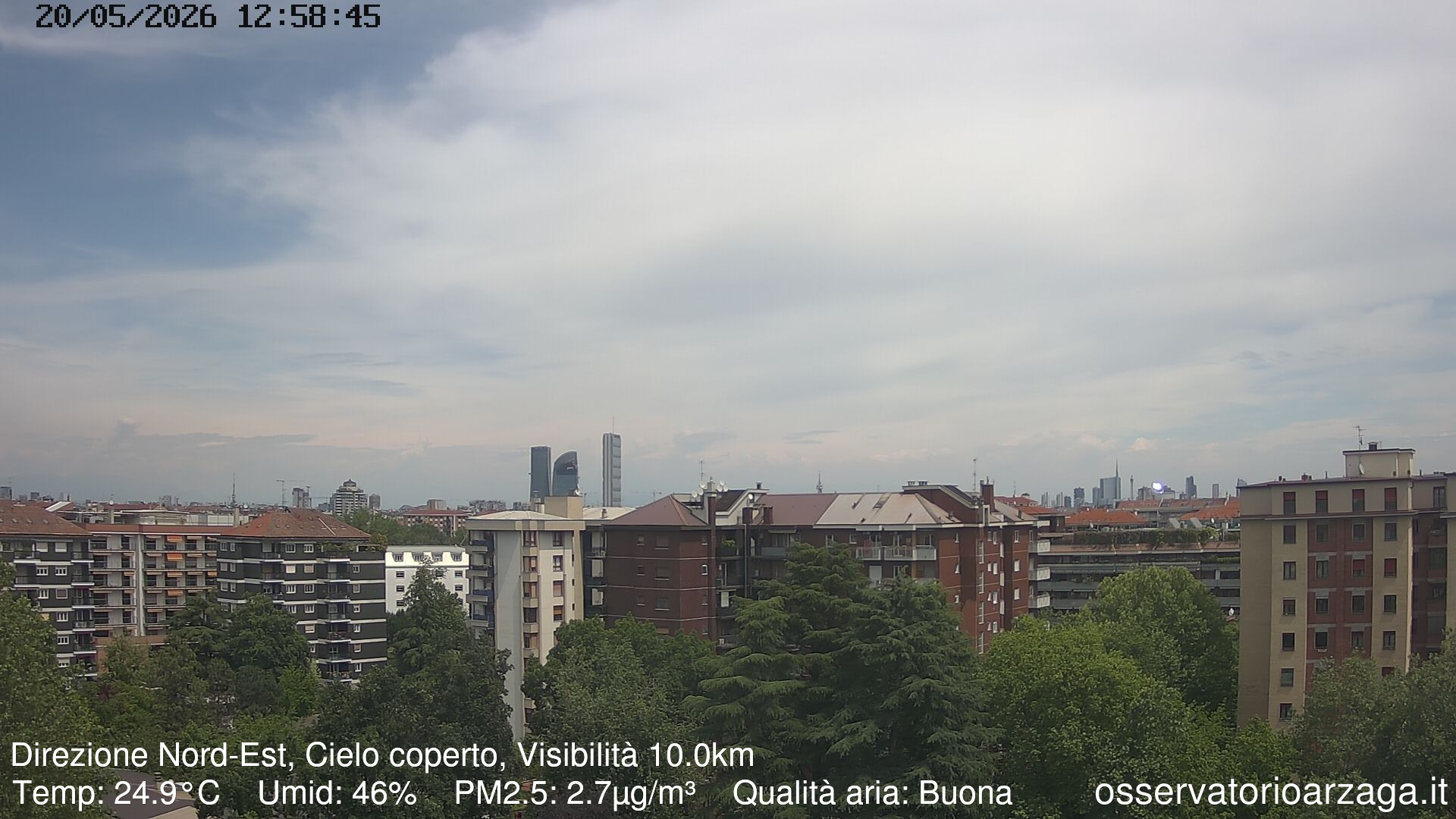 immagine della webcam nei dintorni di Milano Lotto: webcam Milano Arzaga