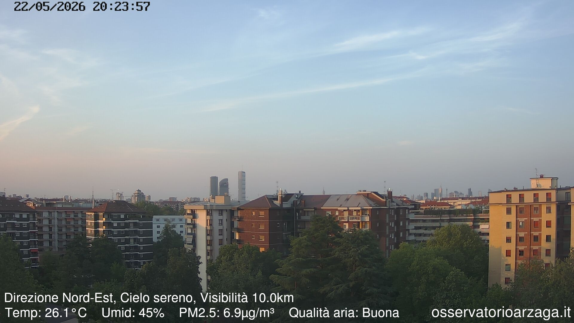 immagine della webcam nei dintorni di Milano Porta Ticinese: webcam Milano Arzaga