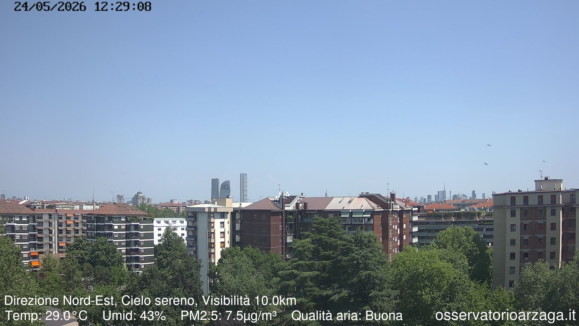 immagine della webcam nei dintorni di Milano Meda: webcam Milano Arzaga
