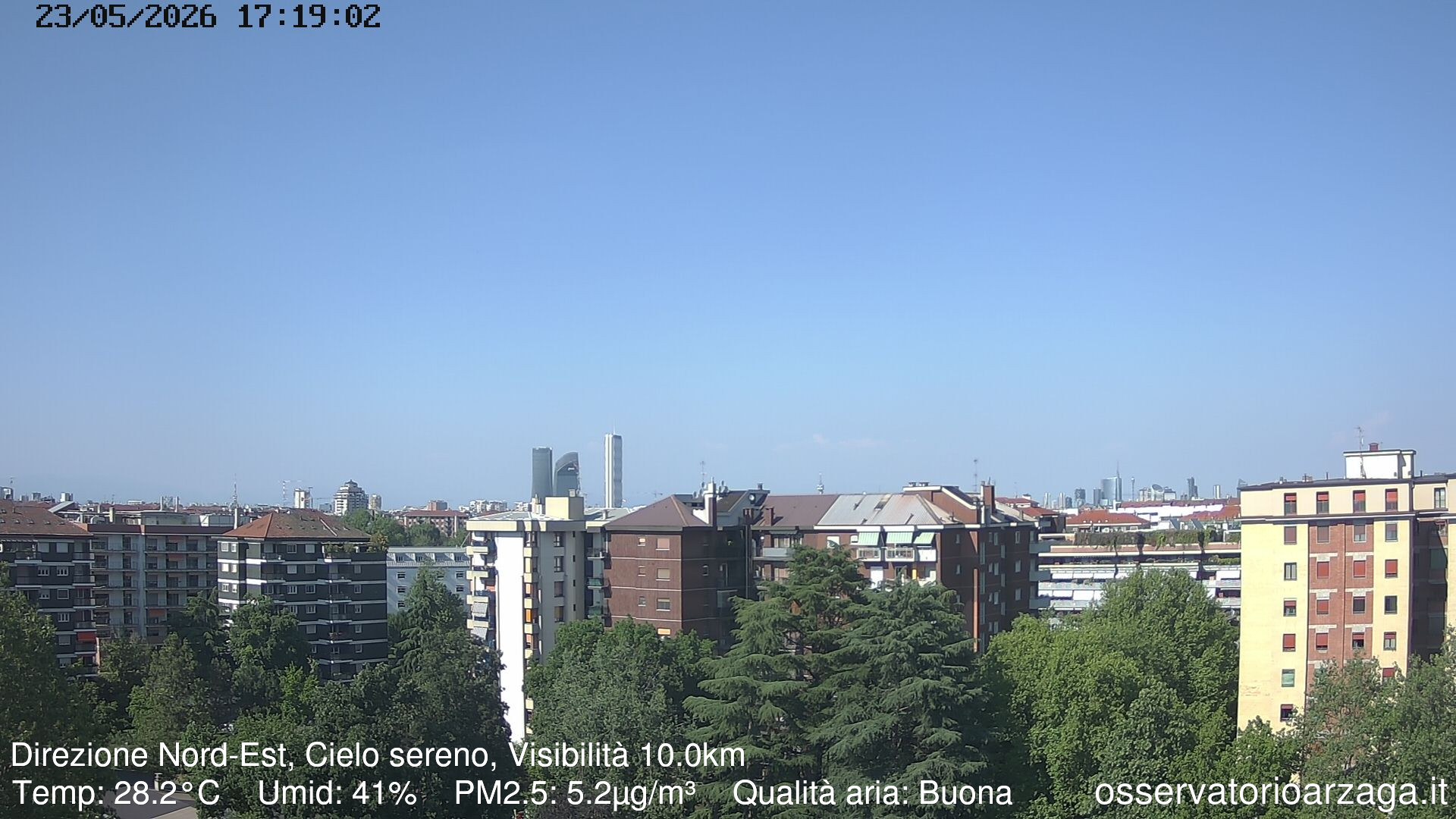 immagine della webcam nei dintorni di Milano Porta Monforte: webcam Milano Arzaga