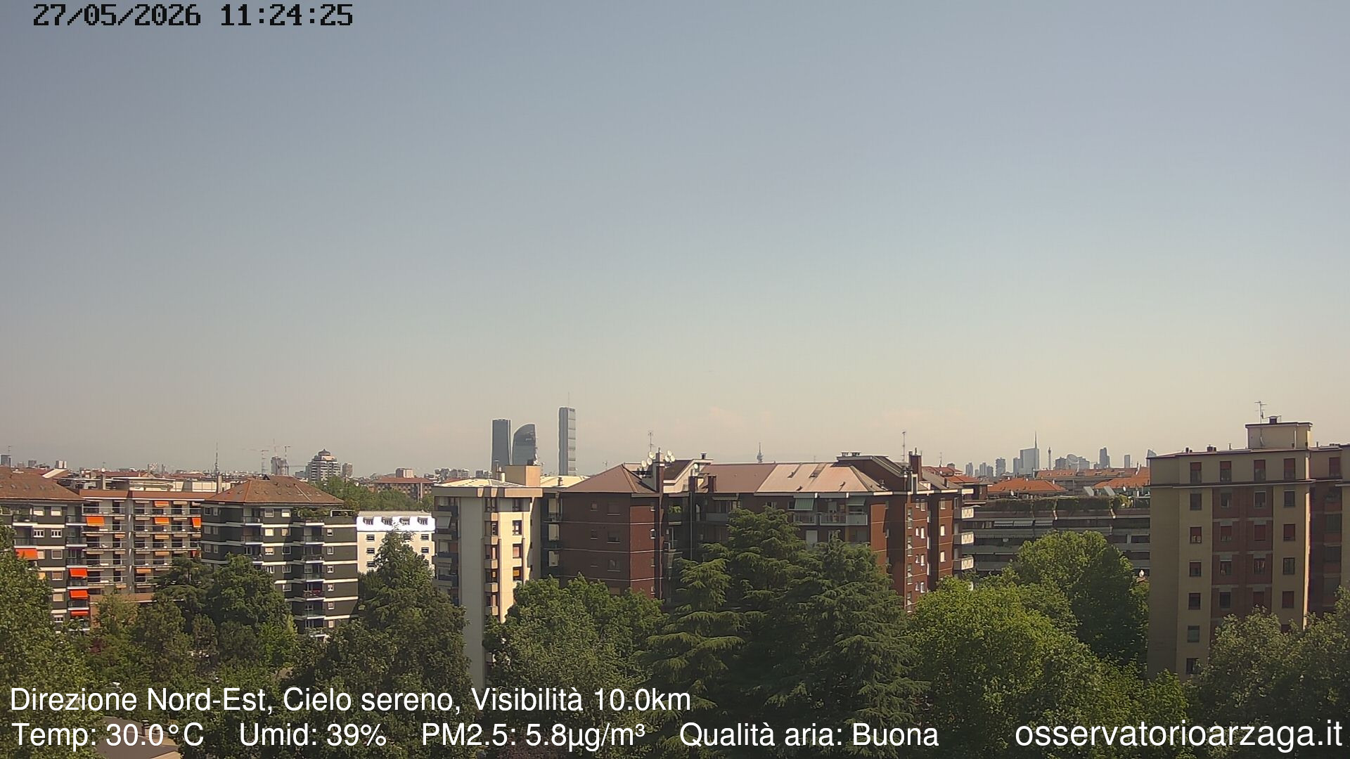 immagine della webcam nei dintorni di Milano Cappuccio: webcam Milano Arzaga