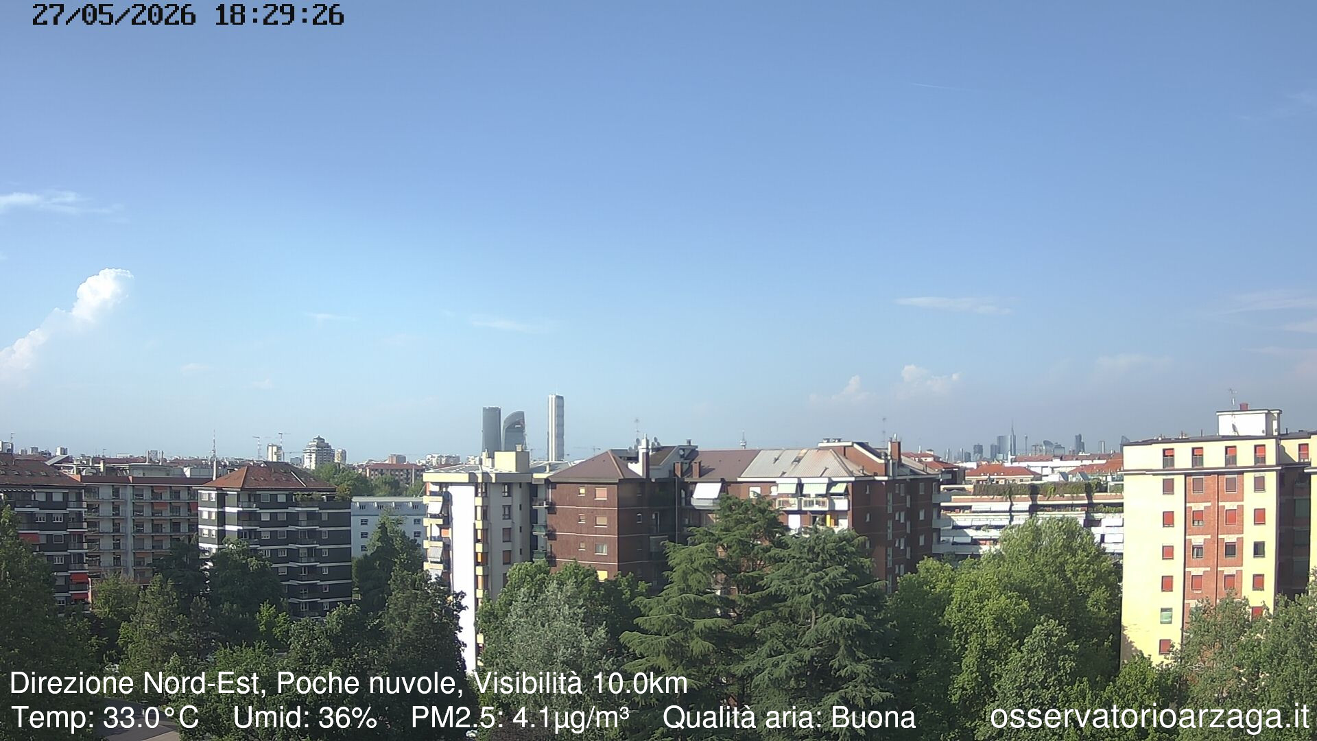 immagine della webcam nei dintorni di Milano Tortona: webcam Milano Arzaga