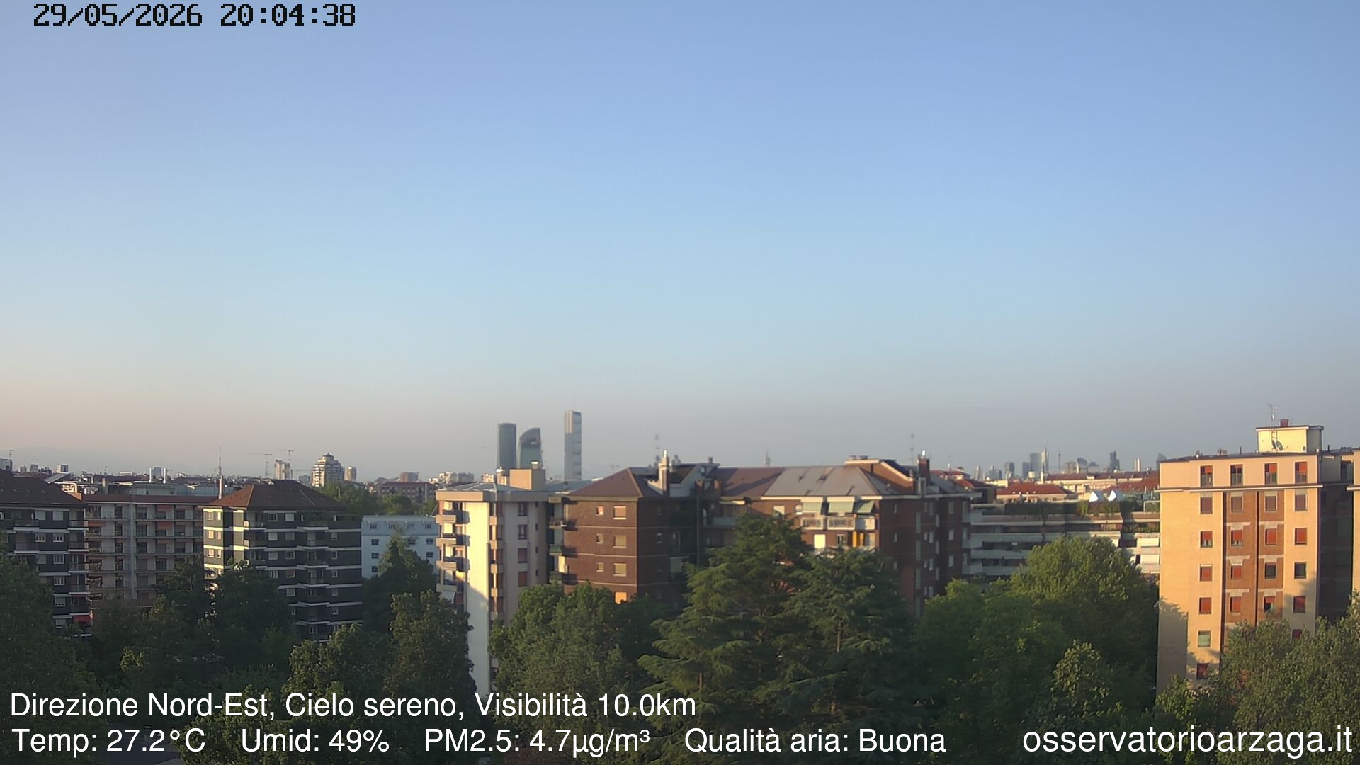 immagine della webcam nei dintorni di Milano Città Studi: webcam Milano Arzaga