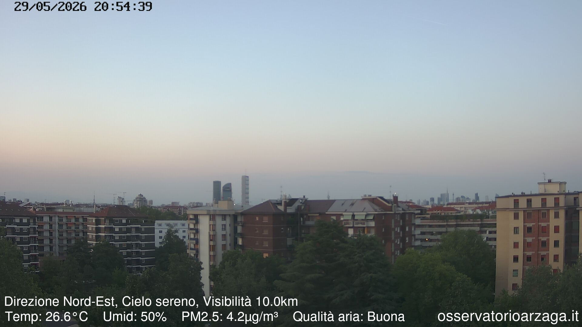 immagine della webcam nei dintorni di Milano Città Studi: webcam Milano Arzaga