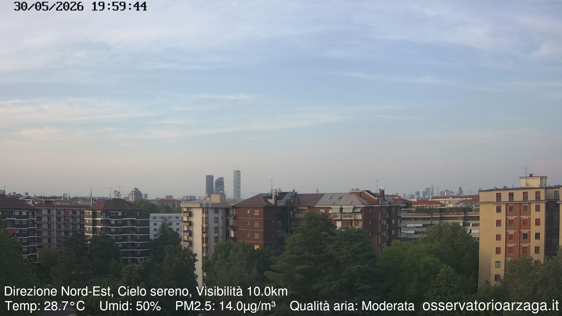 immagine della webcam nei dintorni di Rho: webcam Milano Arzaga