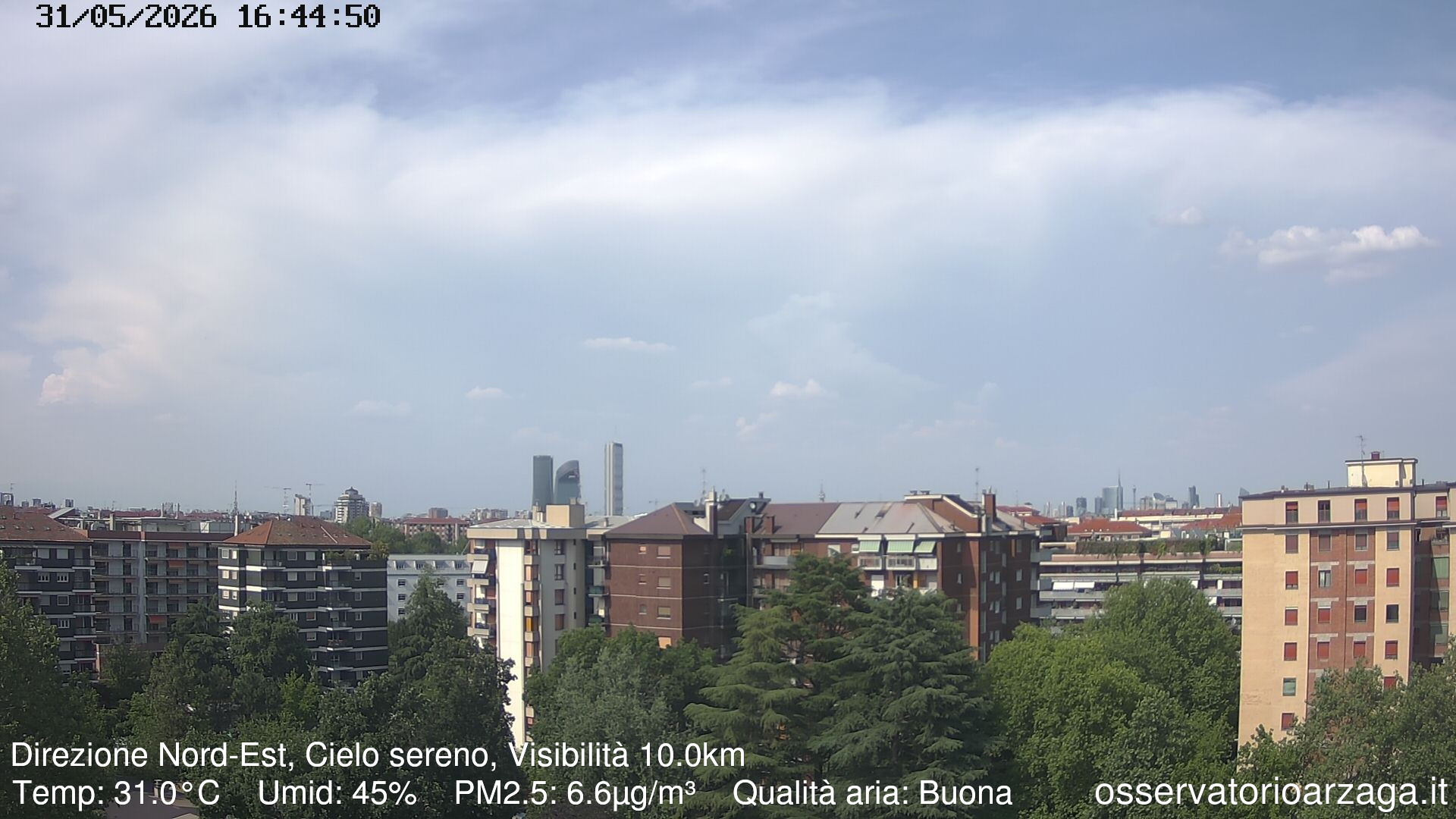 immagine della webcam nei dintorni di Milano Ca' Granda: webcam Milano Arzaga