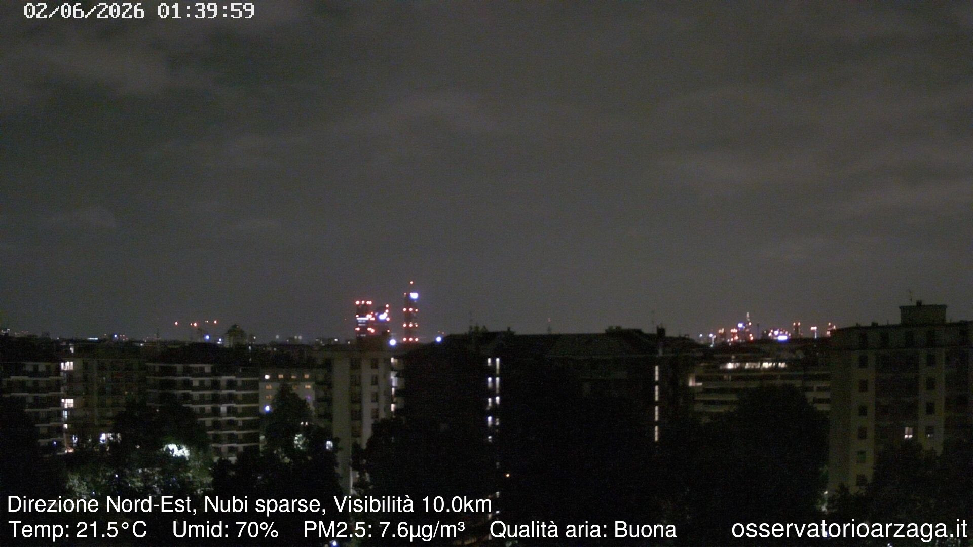 immagine della webcam nei dintorni di Milano Grigioni: webcam Milano Arzaga