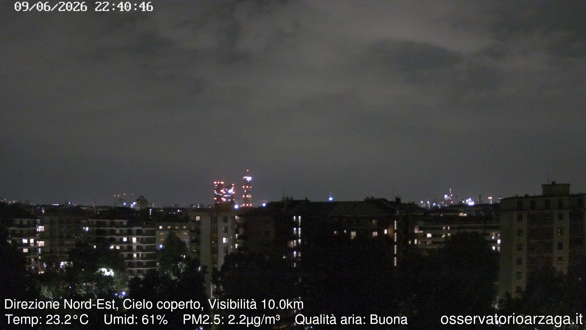 immagine della webcam nei dintorni di Sant'Angelo Lodigiano: webcam Milano Arzaga