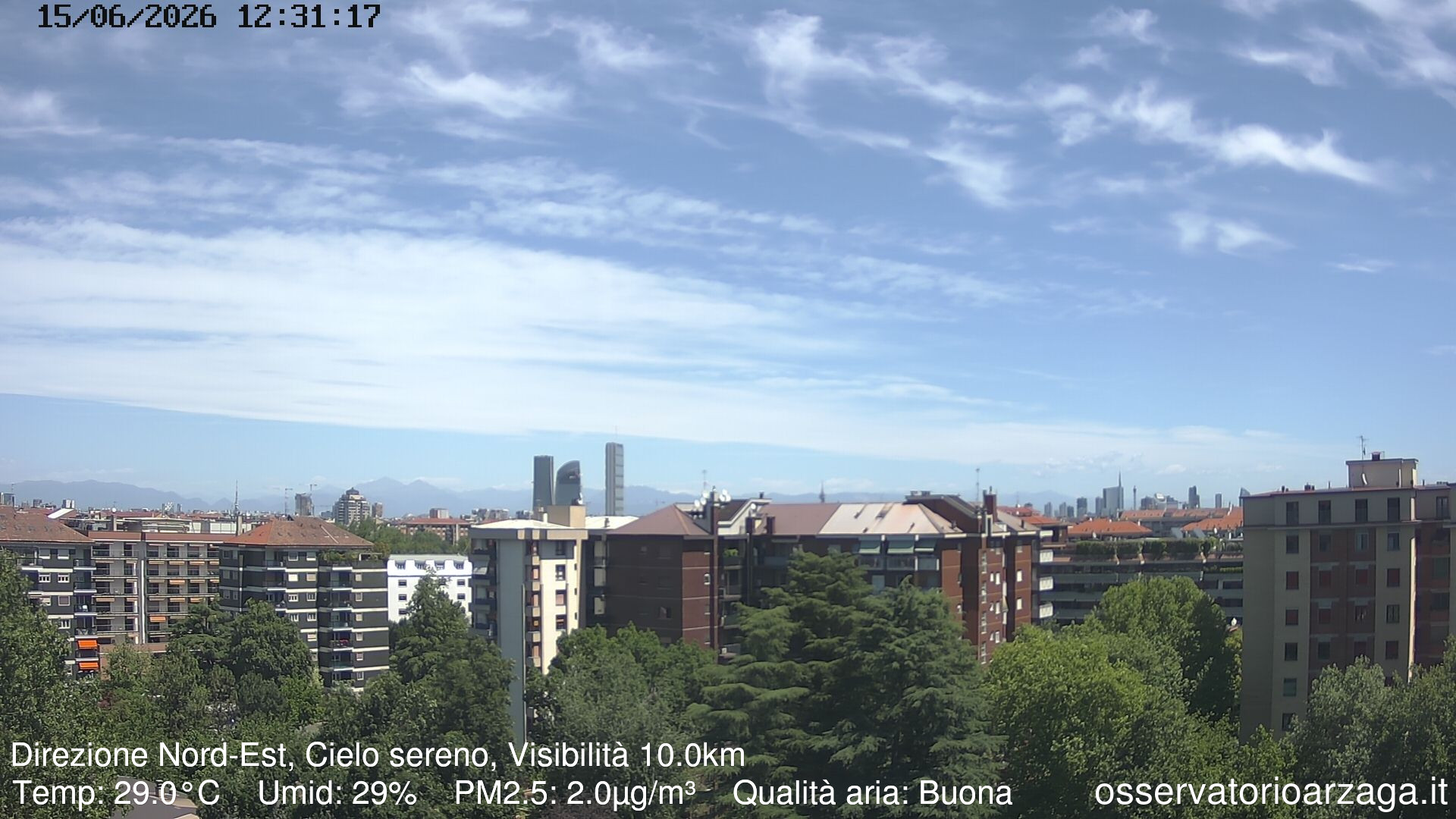 immagine della webcam nei dintorni di Milano Porta Monforte: webcam Milano Arzaga
