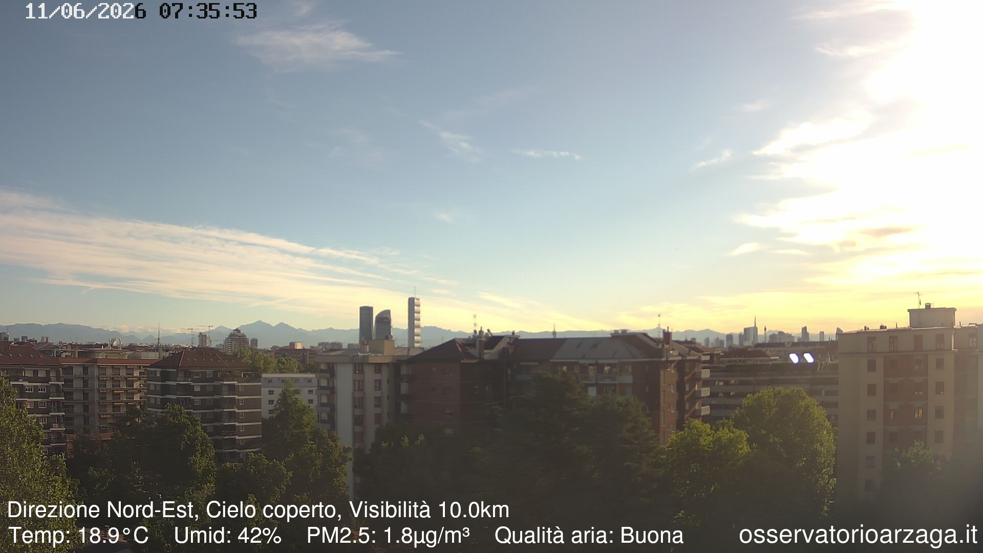 immagine della webcam nei dintorni di Milano Zona 3: webcam Milano Arzaga