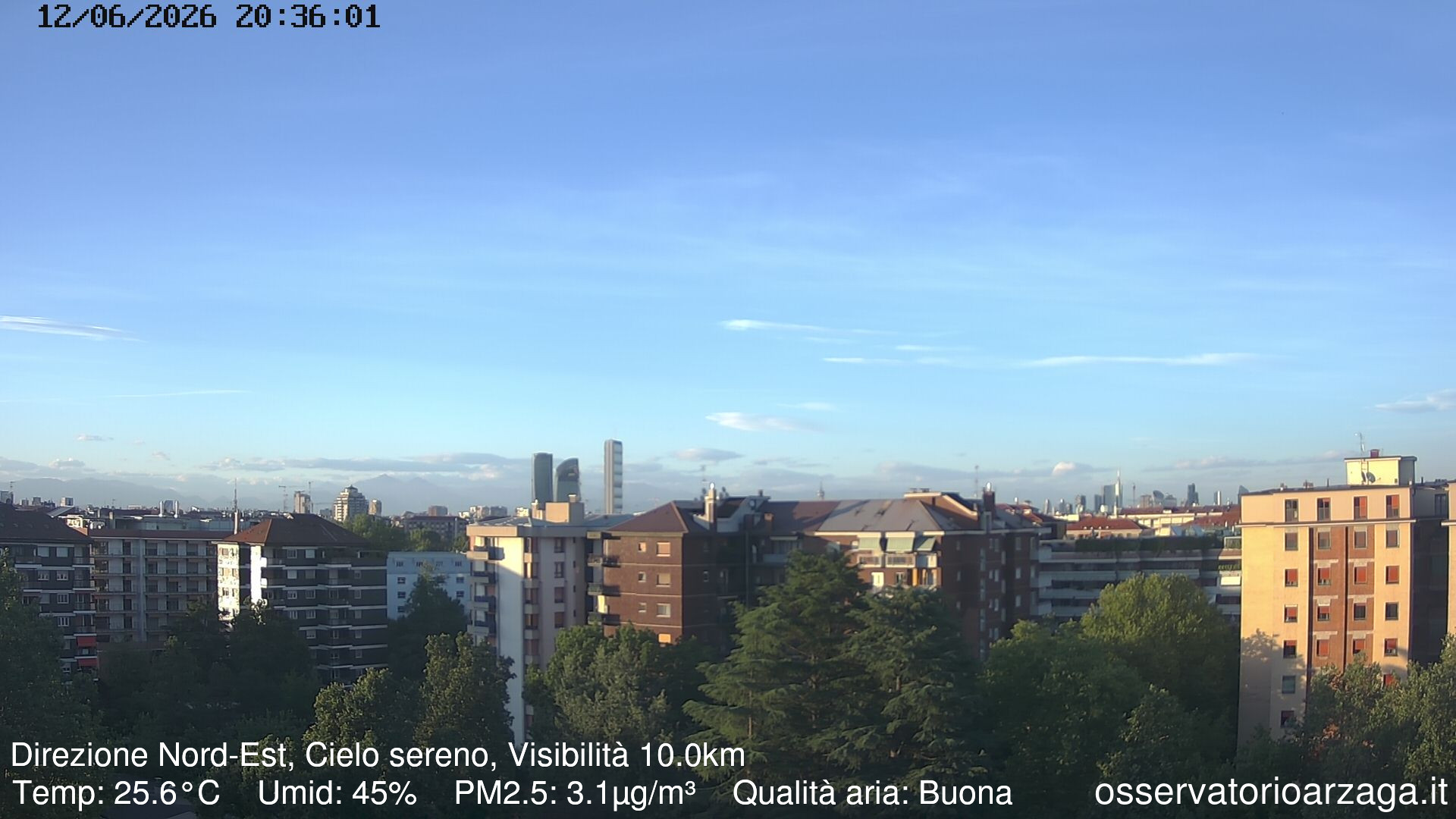 immagine della webcam nei dintorni di Milano: webcam Milano Arzaga