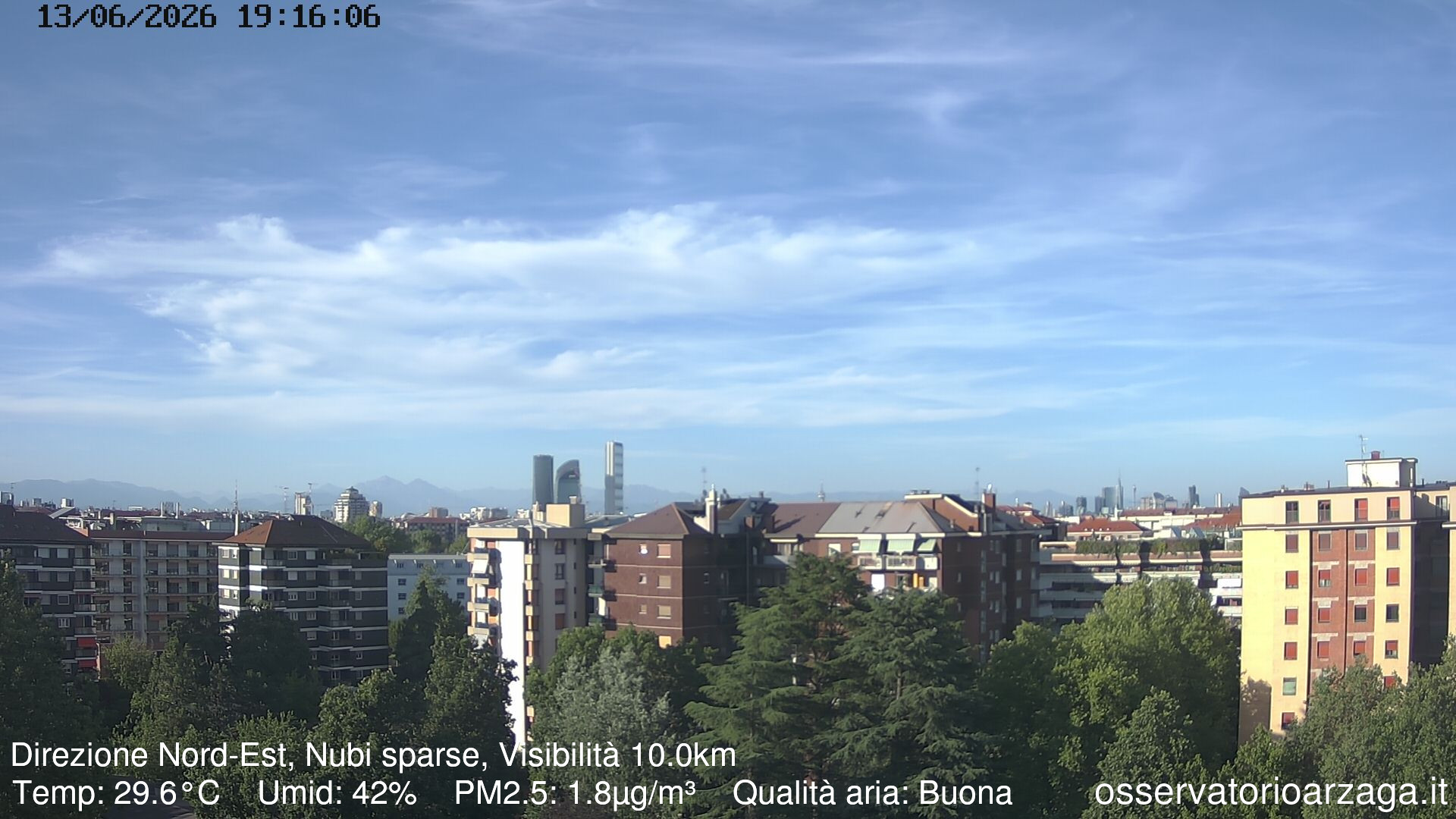 immagine della webcam nei dintorni di Milano Borgo Nuovo: webcam Milano Arzaga
