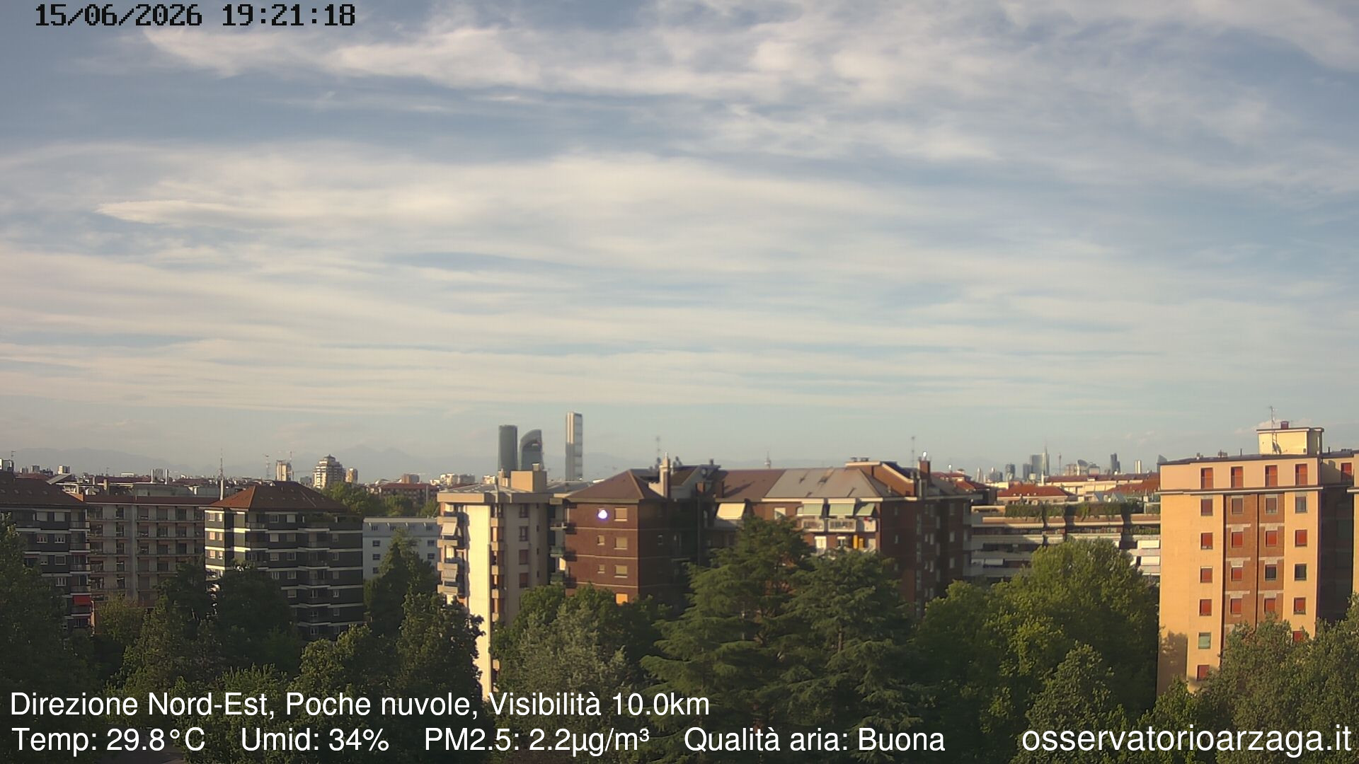 immagine della webcam nei dintorni di Milano San Marco: webcam Milano Arzaga