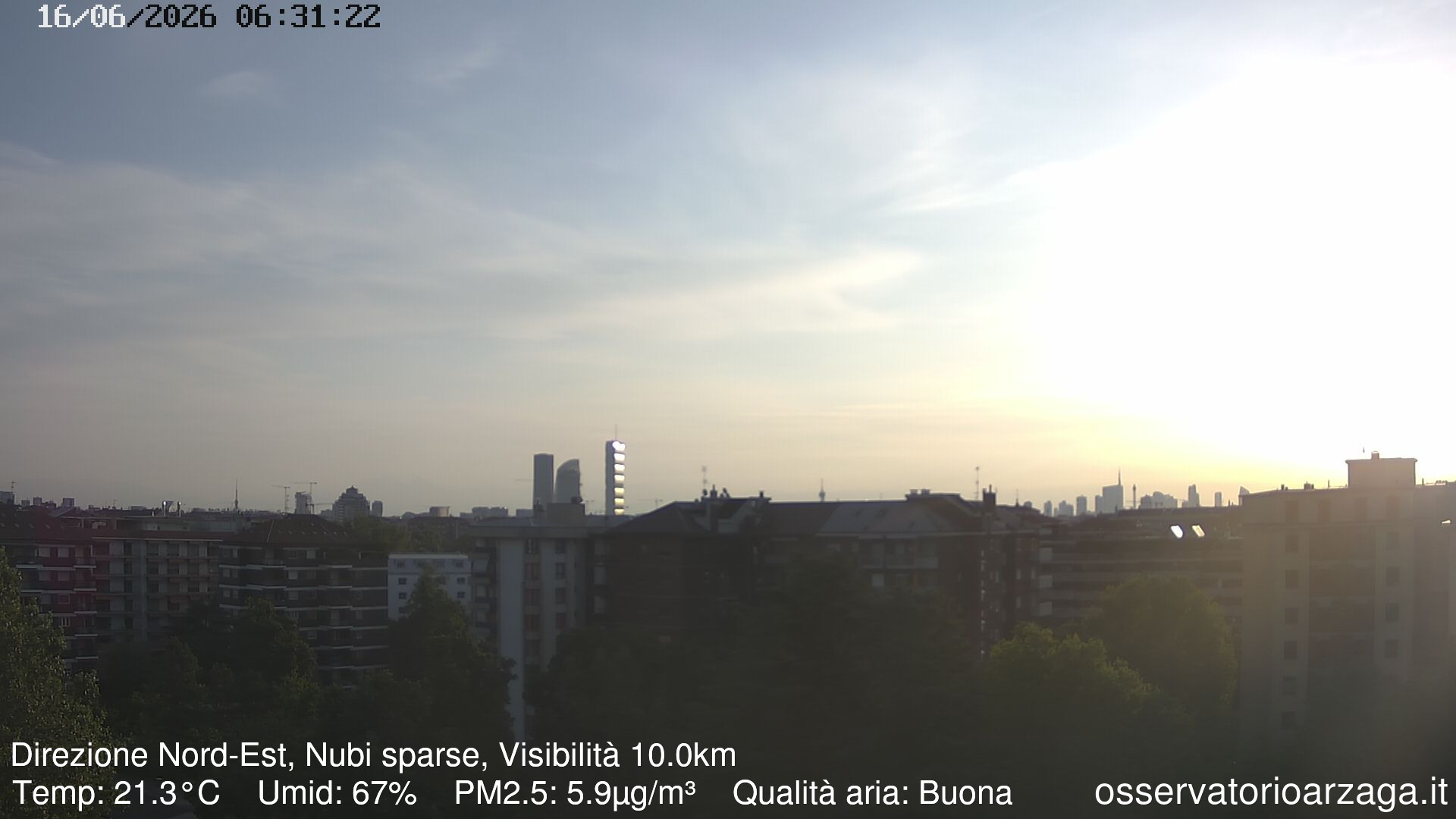 immagine della webcam nei dintorni di Garbagnate Milanese: webcam Milano Arzaga