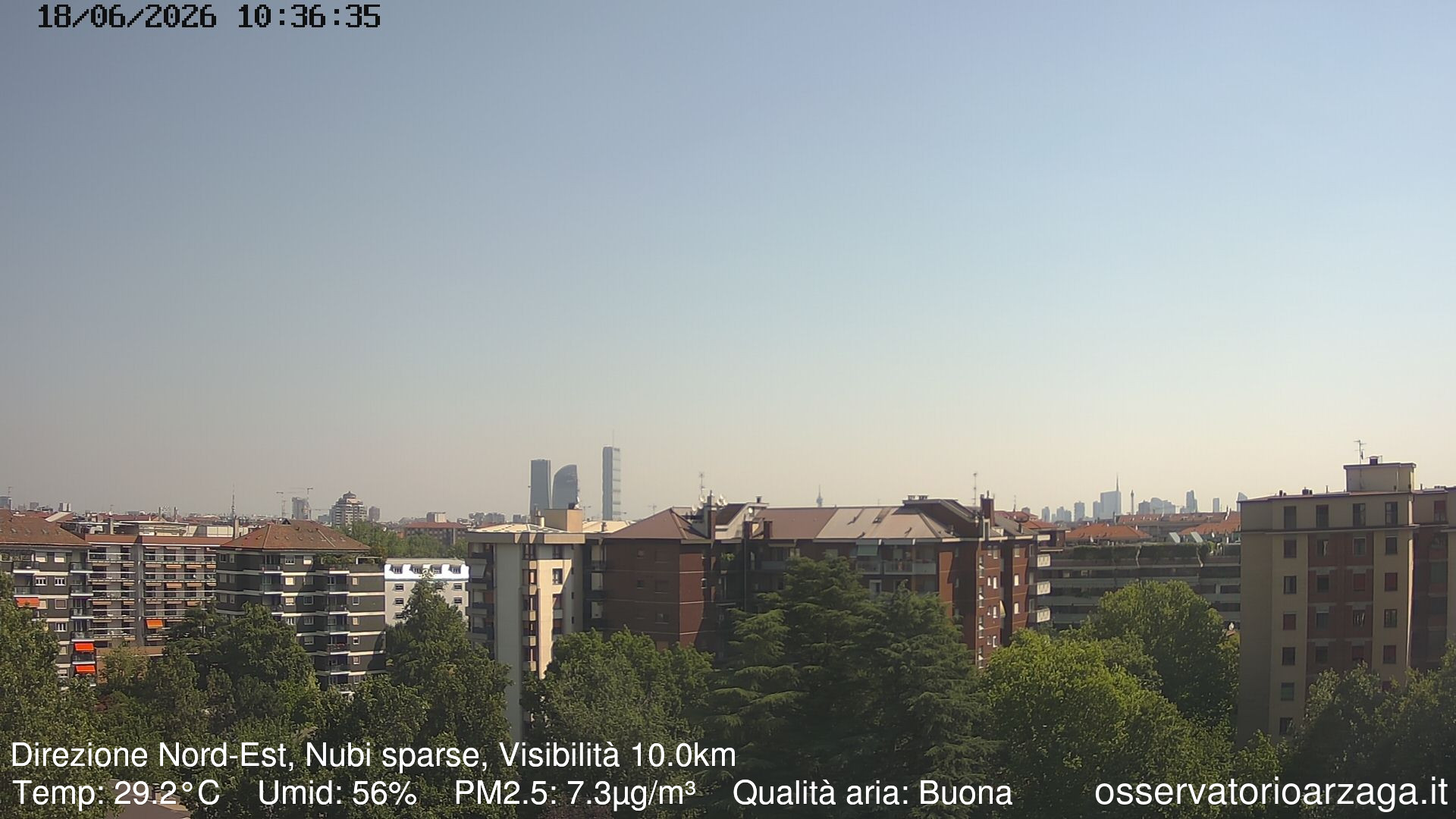 immagine della webcam nei dintorni di Milano Foro Bonaparte: webcam Milano Arzaga