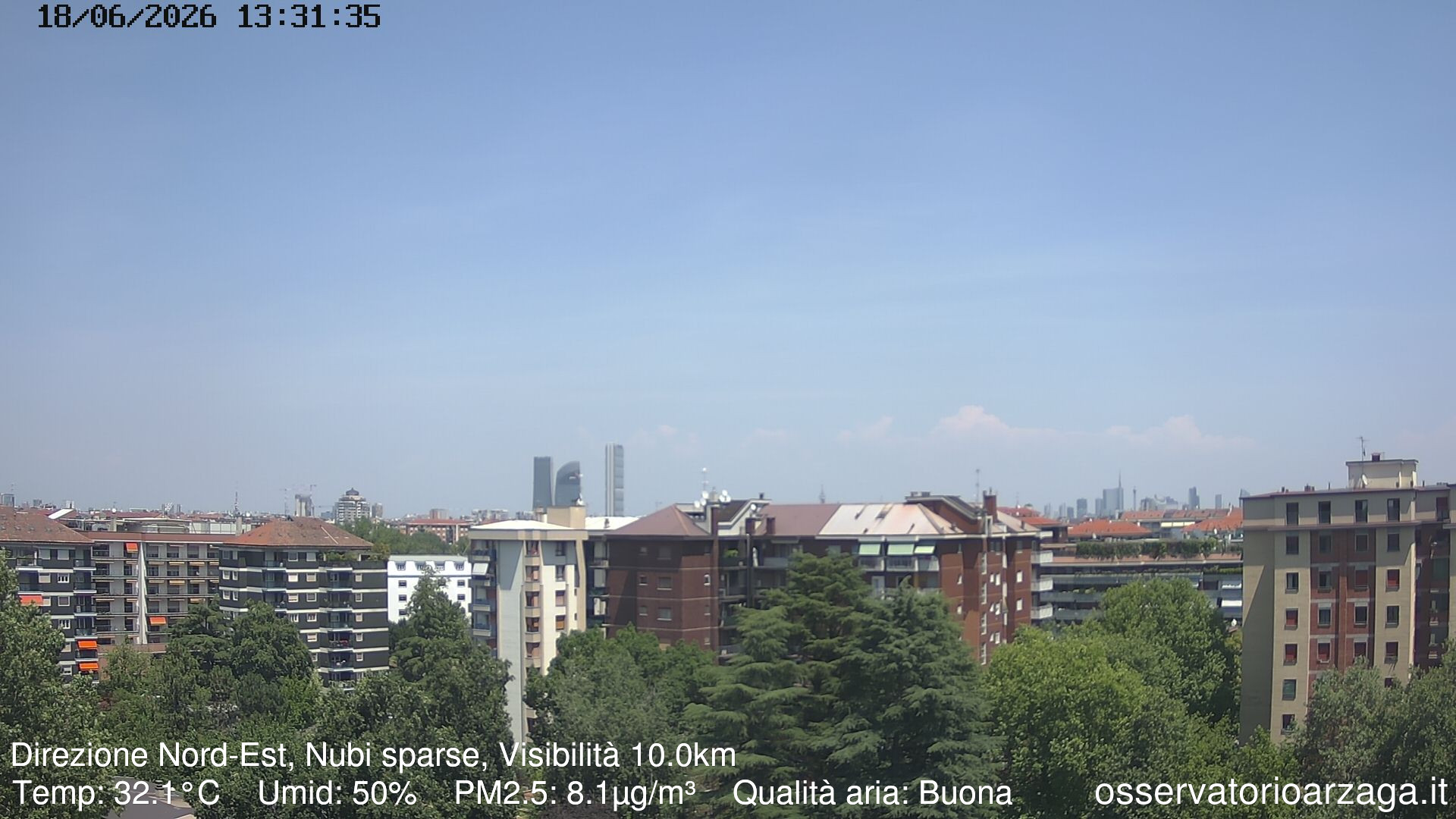 immagine della webcam nei dintorni di Graffignana: webcam Milano Arzaga