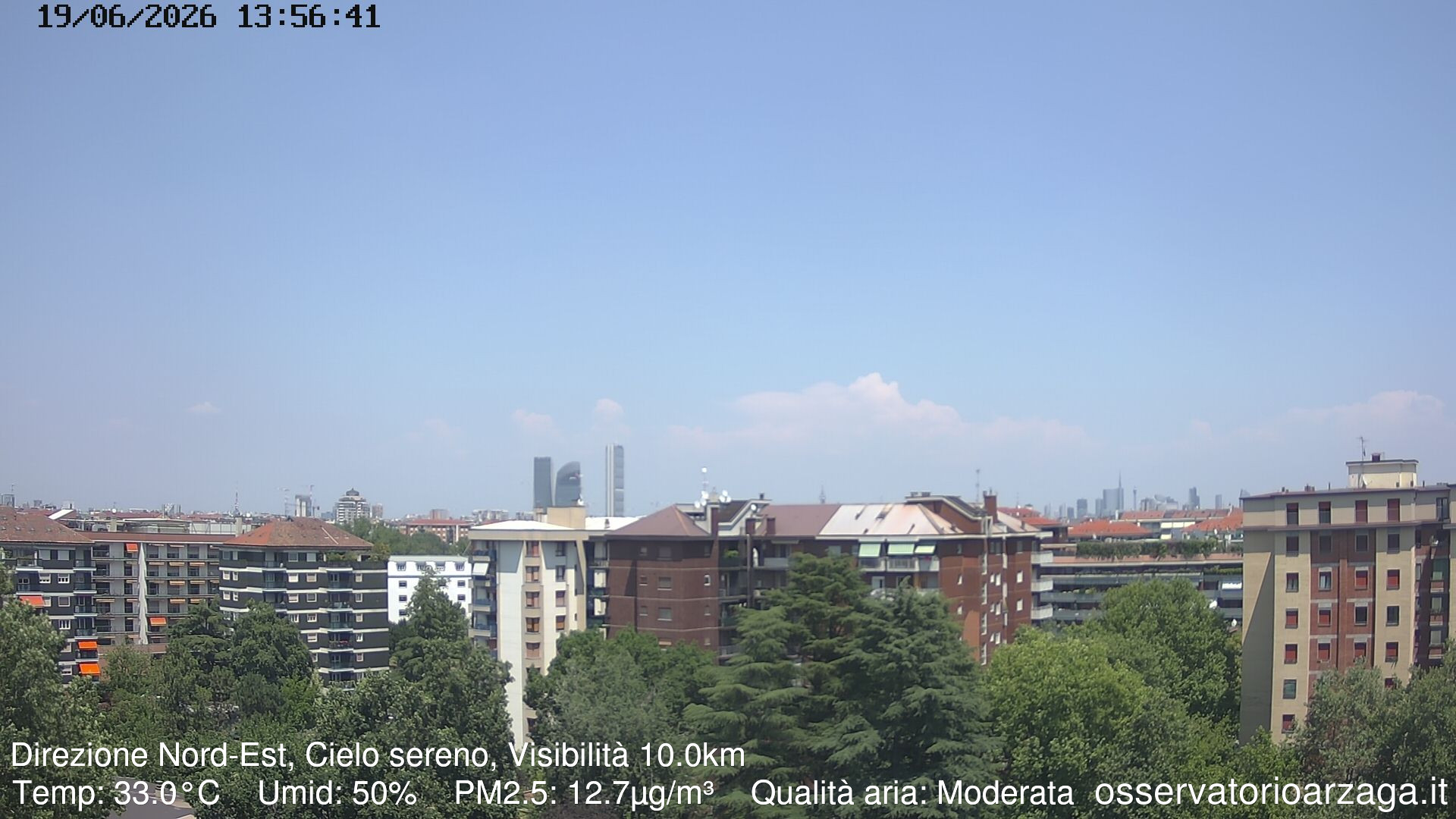 immagine della webcam nei dintorni di Milano Città Studi: webcam Milano Arzaga