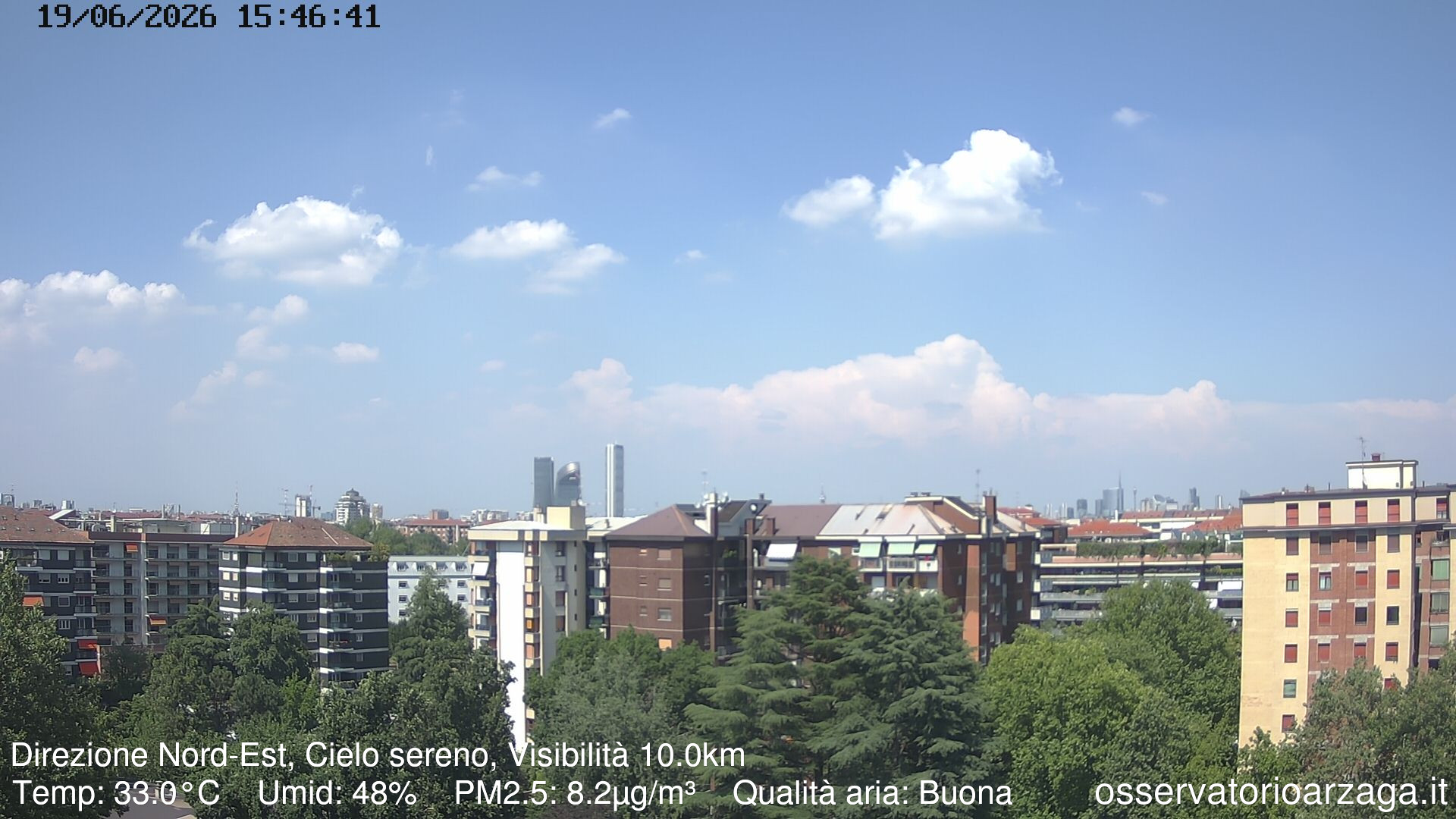 immagine della webcam nei dintorni di Milano Lazio: webcam Milano Arzaga