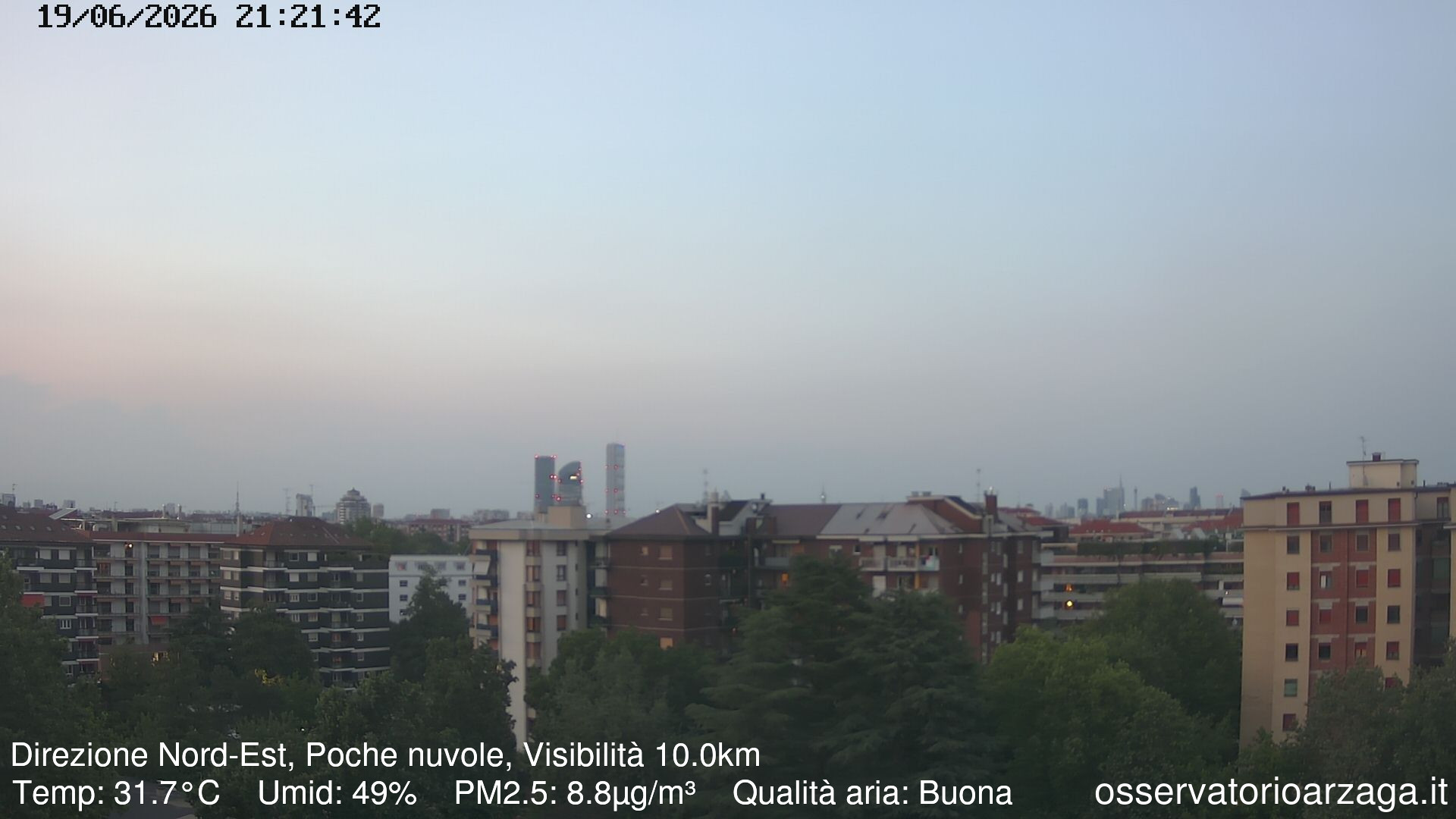 immagine della webcam nei dintorni di Milano Città Studi: webcam Milano Arzaga