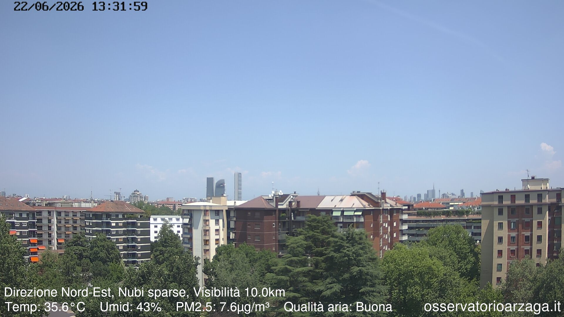 immagine della webcam nei dintorni di Gaggiano: webcam Milano Arzaga