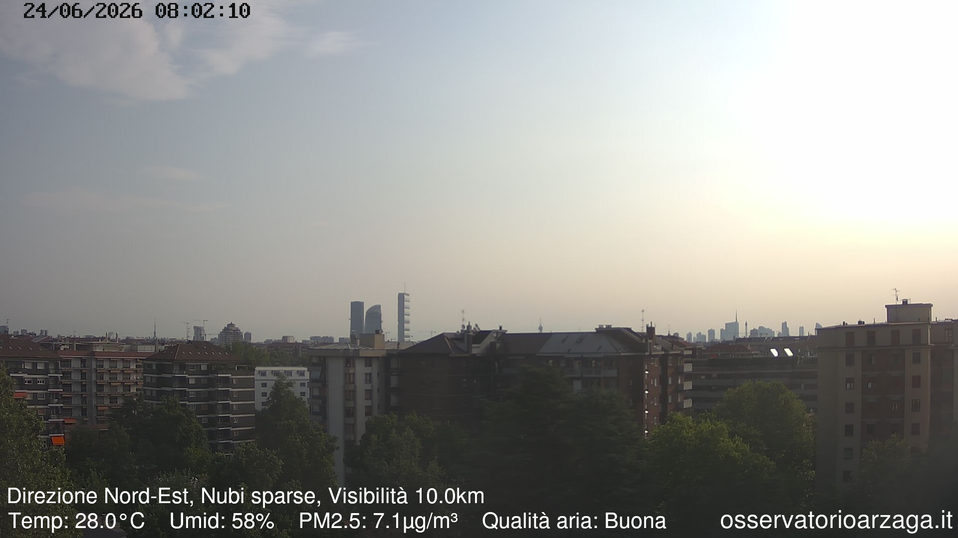 immagine della webcam nei dintorni di Milano San Babila: webcam Milano Arzaga
