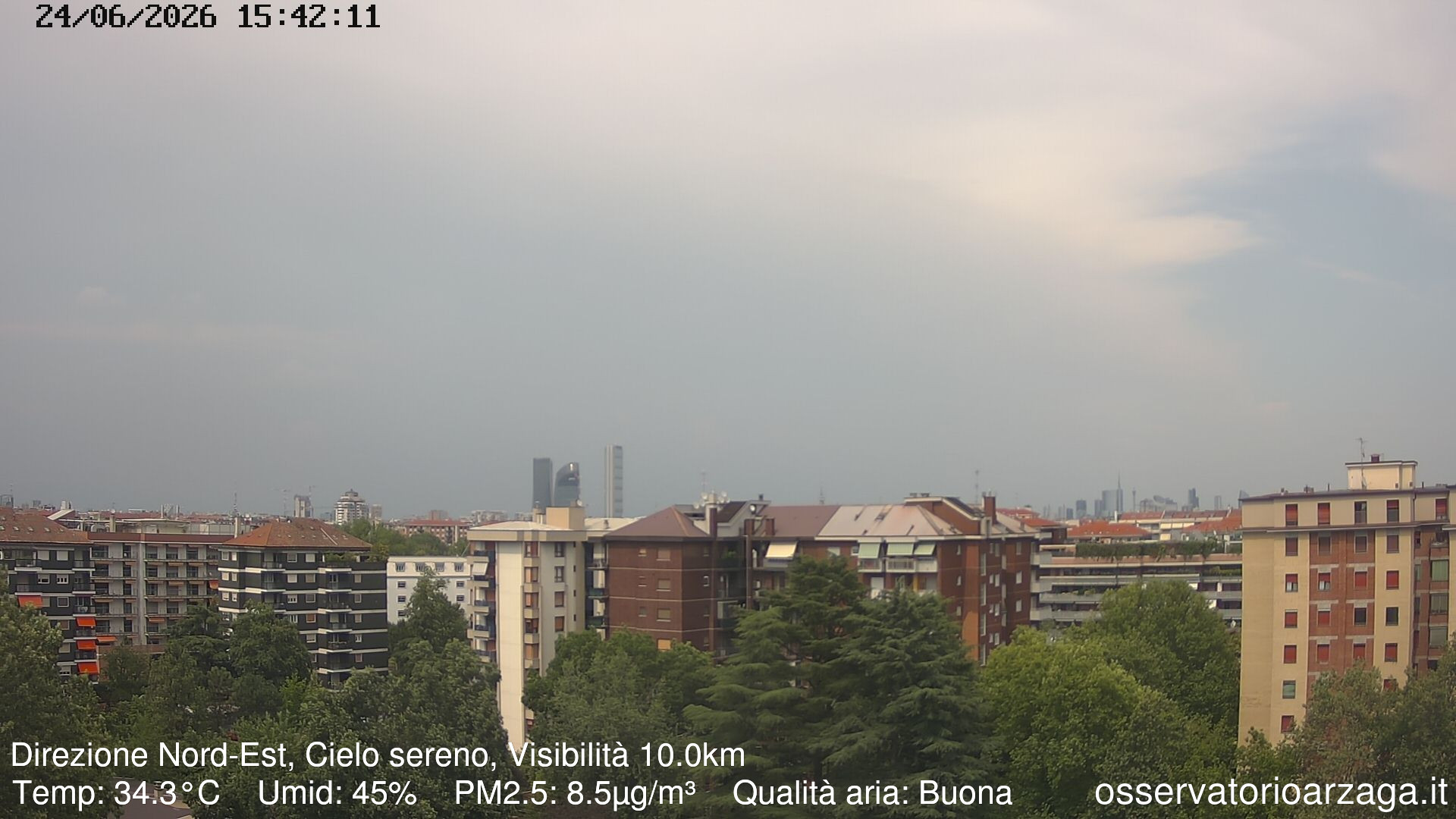 immagine della webcam nei dintorni di Milano San Babila: webcam Milano Arzaga