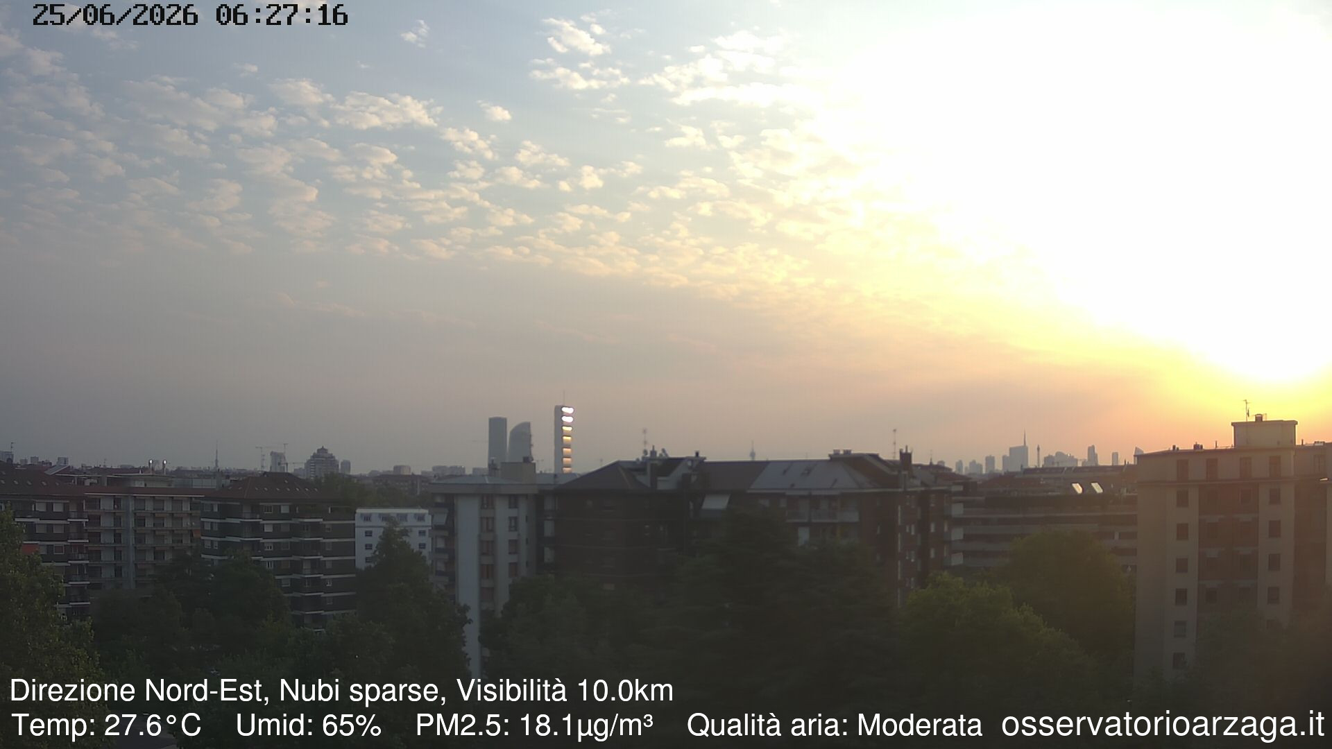 immagine della webcam nei dintorni di Lodi: webcam Milano Arzaga