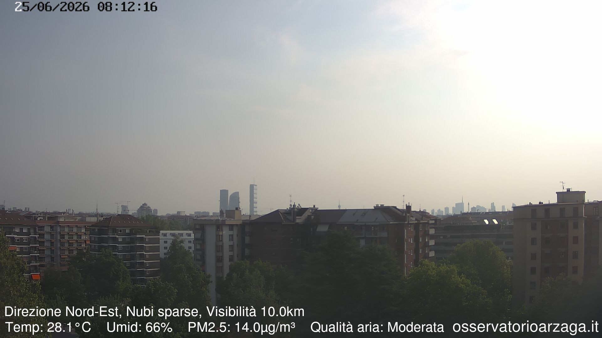 immagine della webcam nei dintorni di Lodi: webcam Milano Arzaga