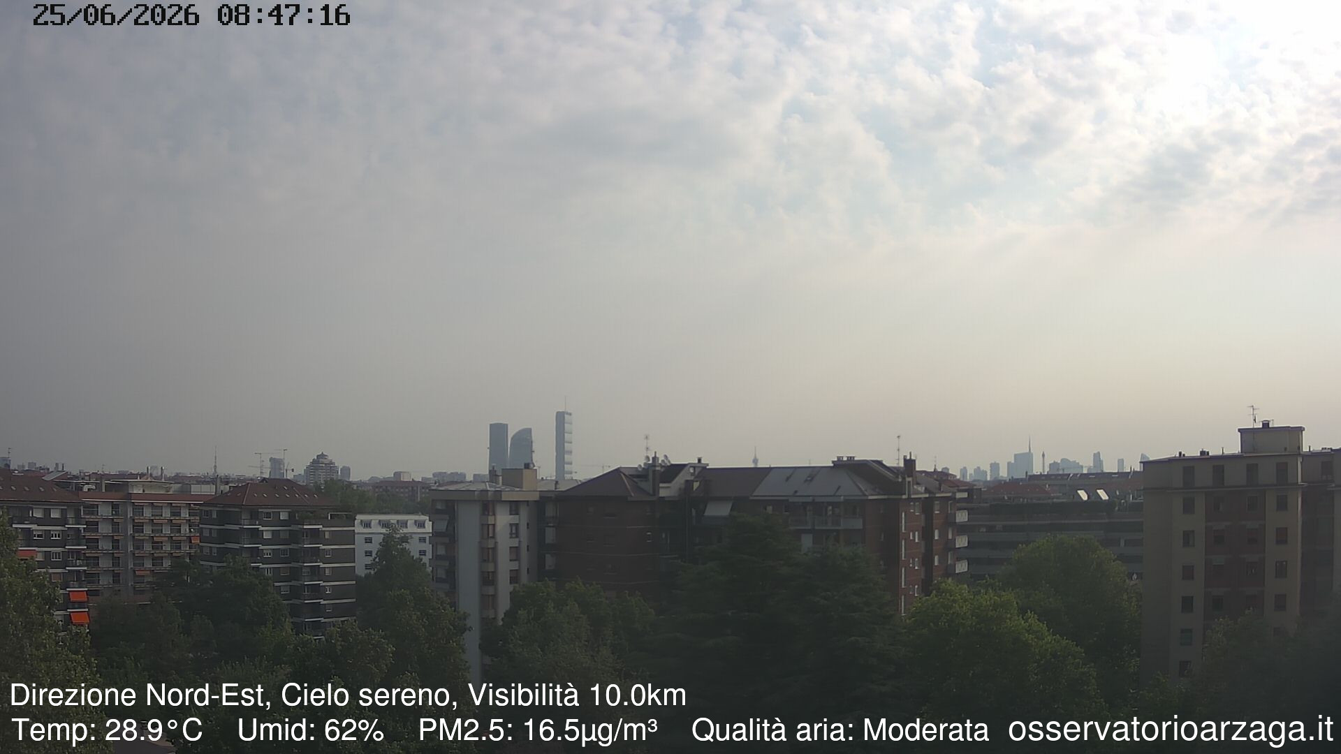 immagine della webcam nei dintorni di Milano Archimede: webcam Milano Arzaga