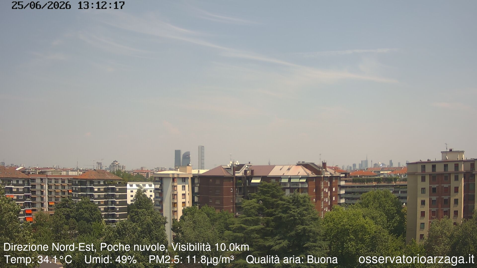 immagine della webcam nei dintorni di Lodi: webcam Milano Arzaga