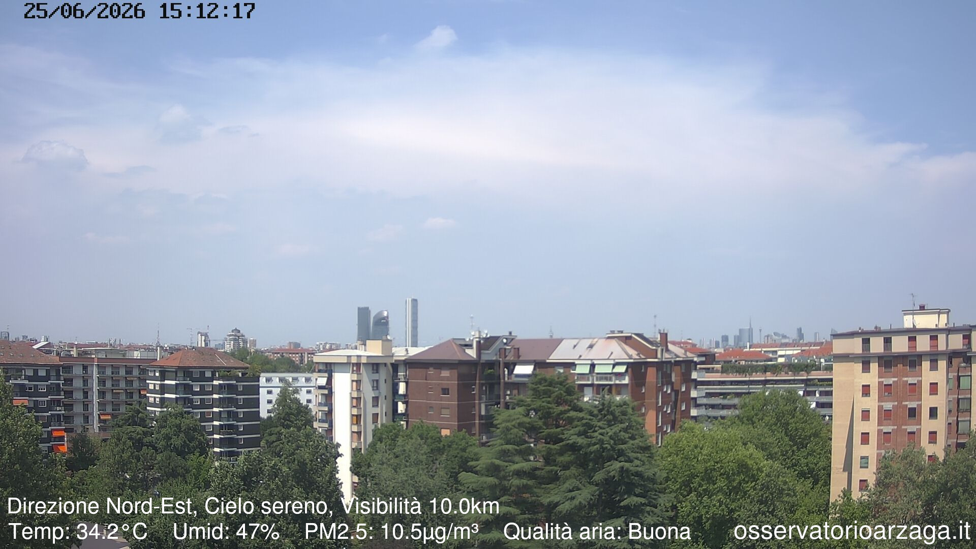 immagine della webcam nei dintorni di Milano Monluè: webcam Milano Arzaga