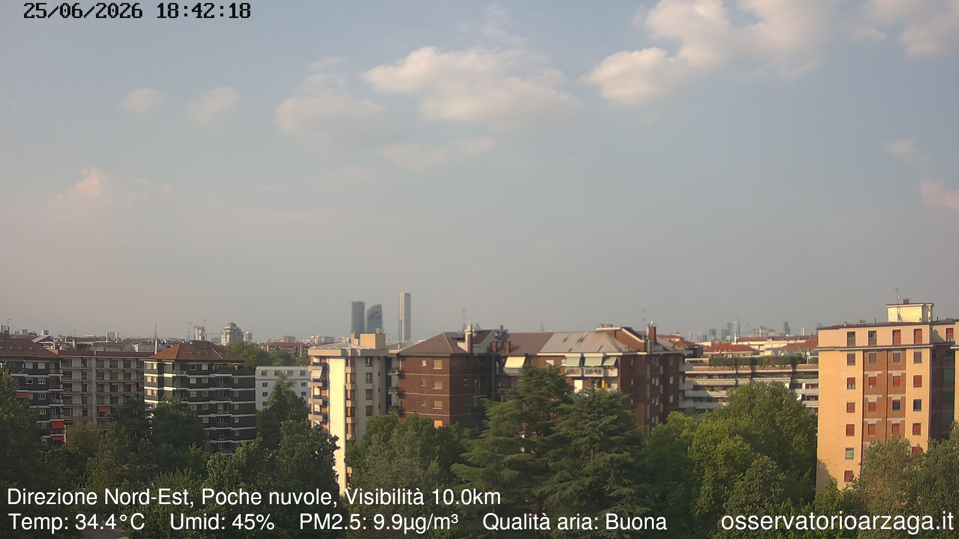 immagine della webcam nei dintorni di Lodi: webcam Milano Arzaga