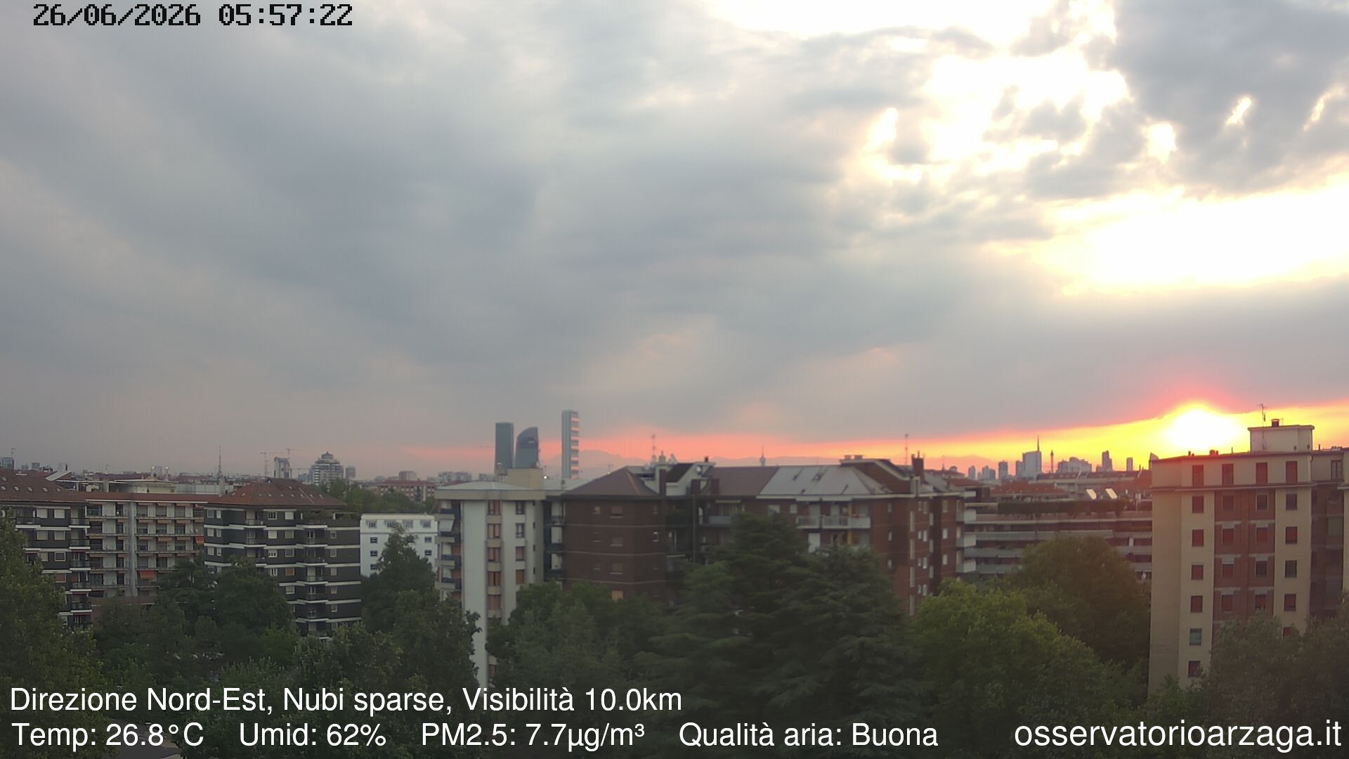 immagine della webcam nei dintorni di Milano Sella Nuova: webcam Milano Arzaga