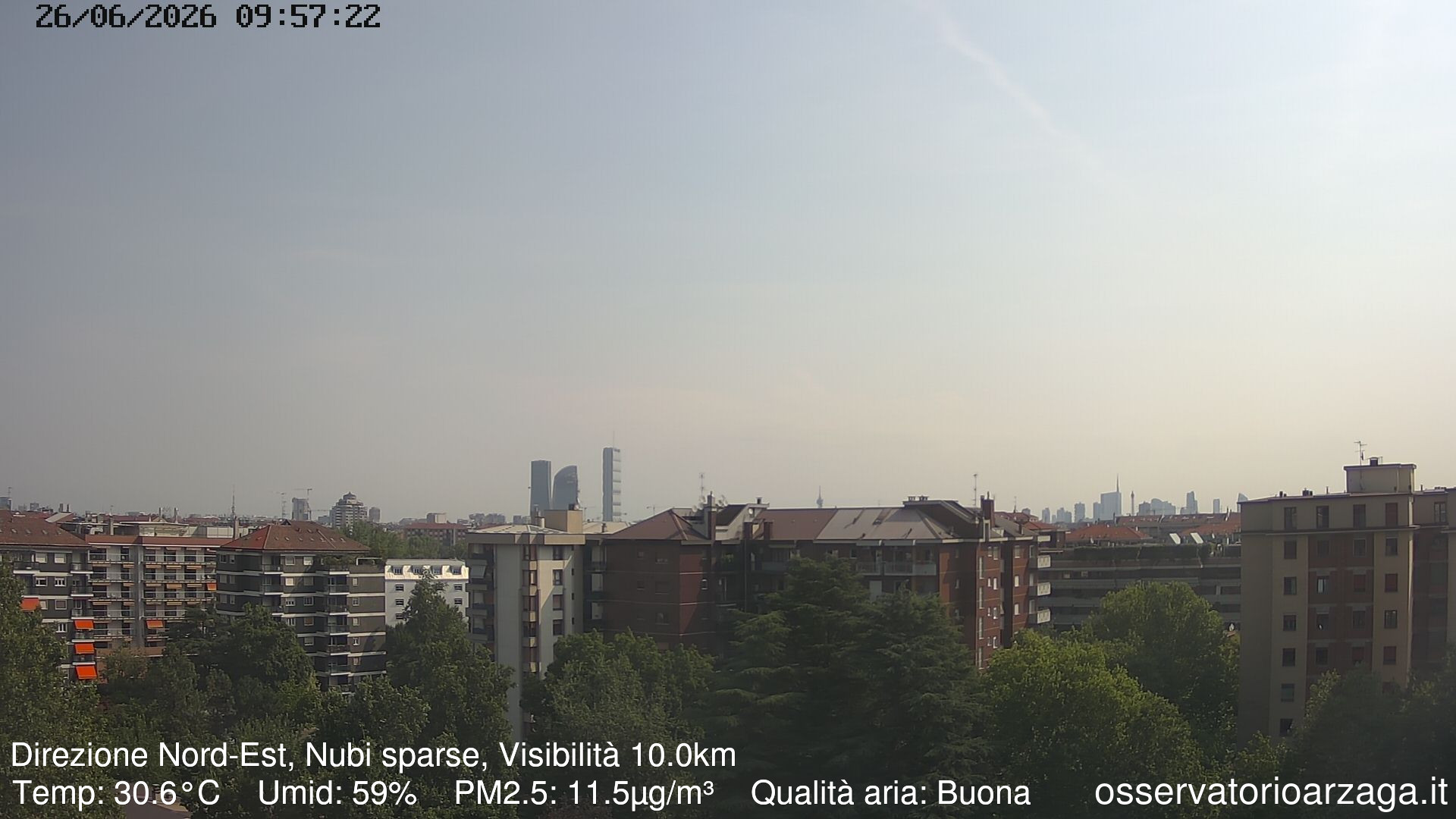 immagine della webcam nei dintorni di Milano Maciachini: webcam Milano Arzaga
