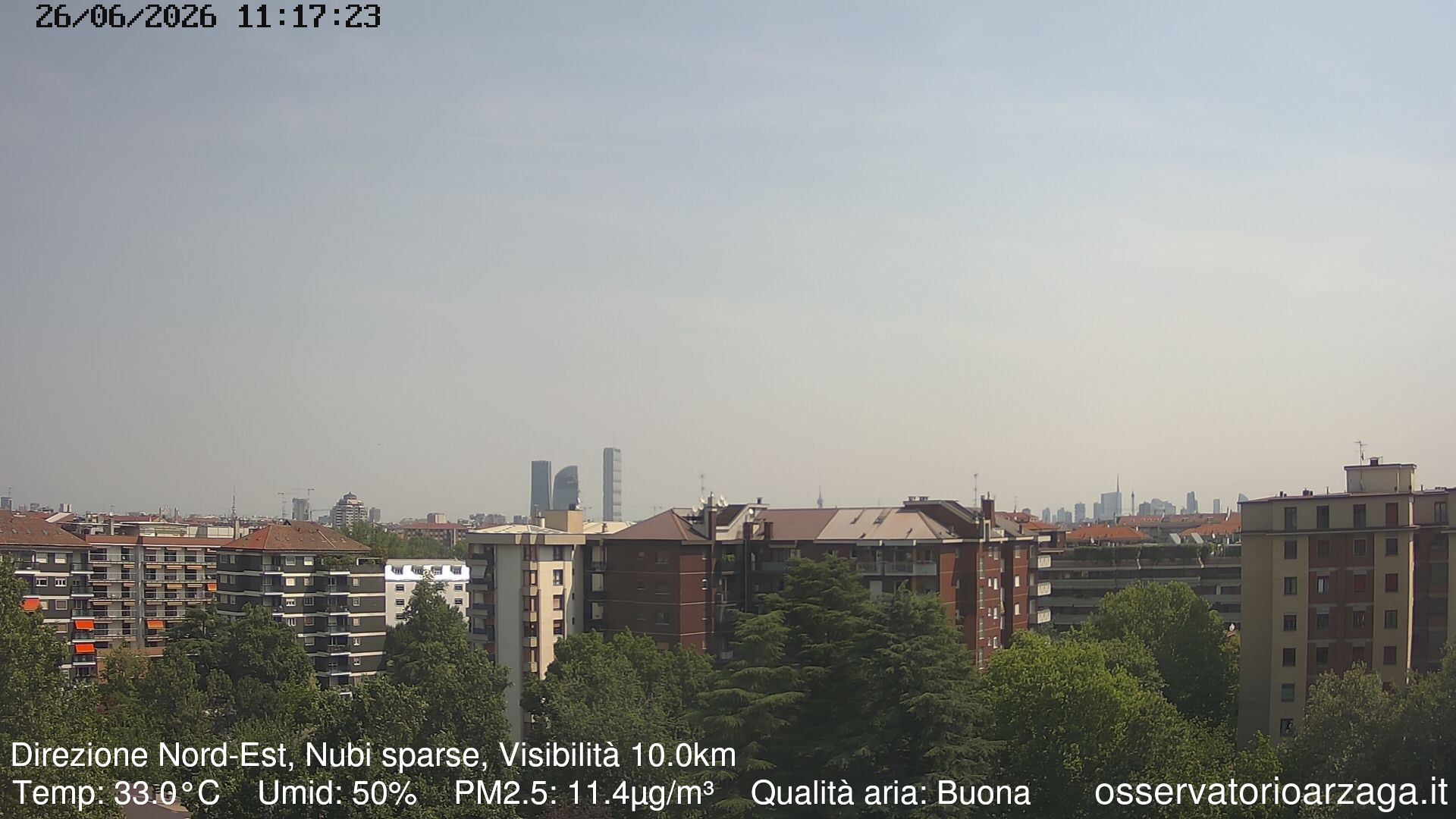 immagine della webcam nei dintorni di Milano Guastalla: webcam Milano Arzaga