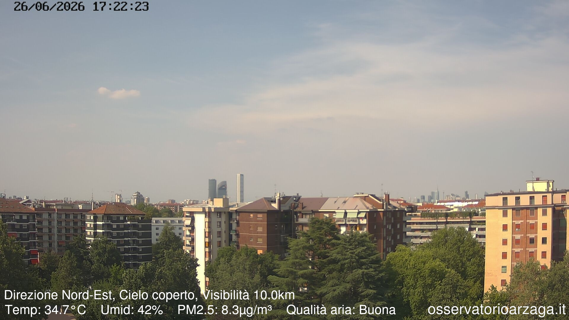 immagine della webcam nei dintorni di Milano Centro Direzionale: webcam Milano Arzaga