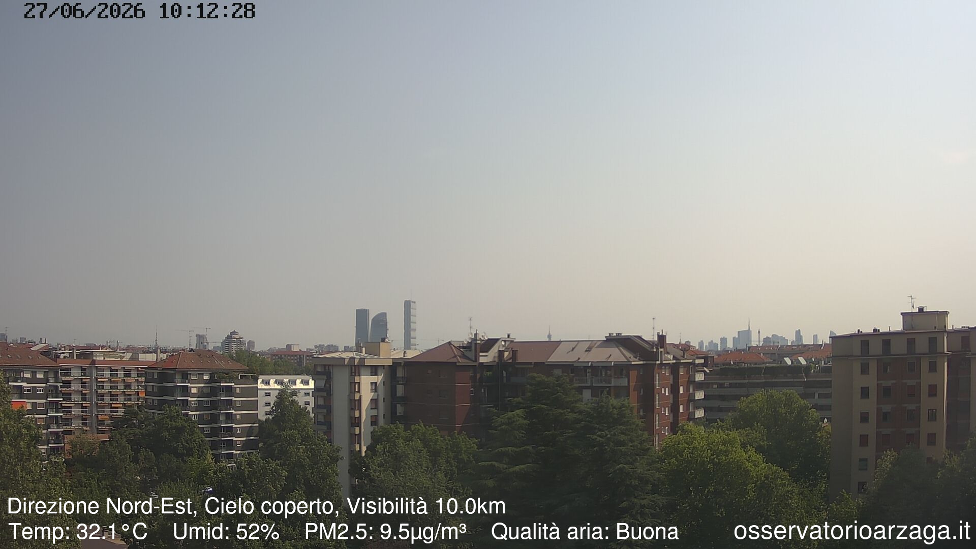 immagine della webcam nei dintorni di Milano Stazione Centrale: webcam Milano Arzaga