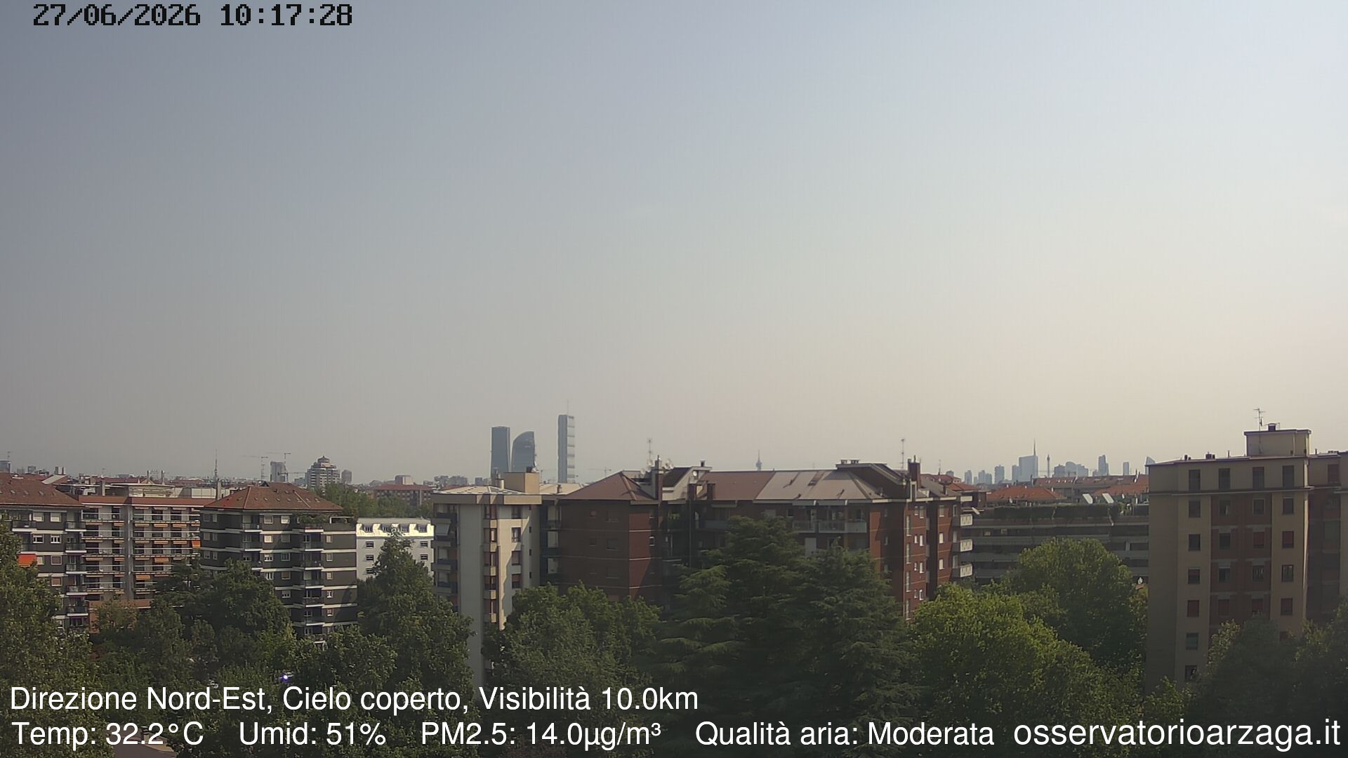 immagine della webcam nei dintorni di Milano Istria: webcam Milano Arzaga