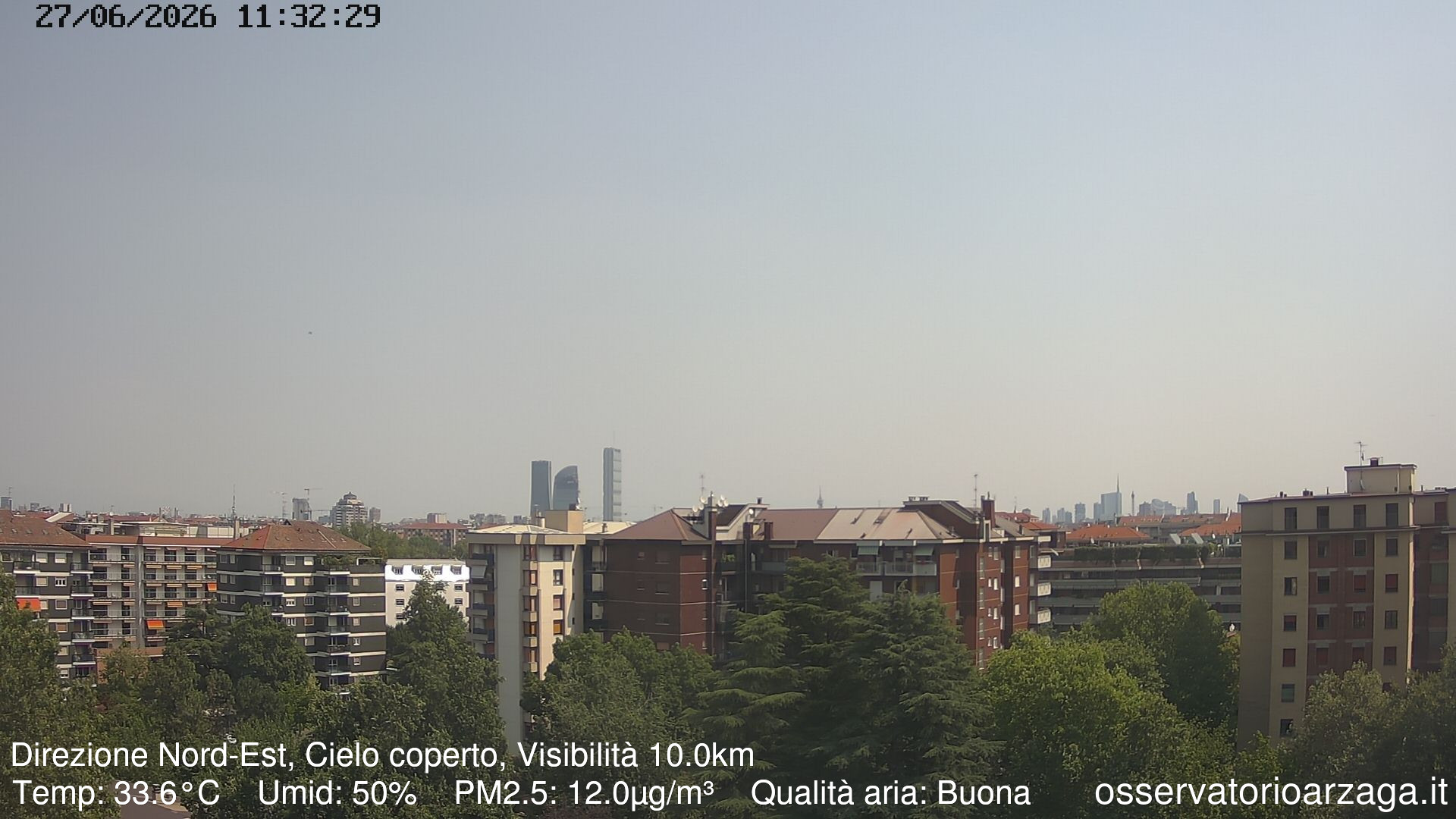 immagine della webcam nei dintorni di Milano Quadrilatero della moda: webcam Milano Arzaga