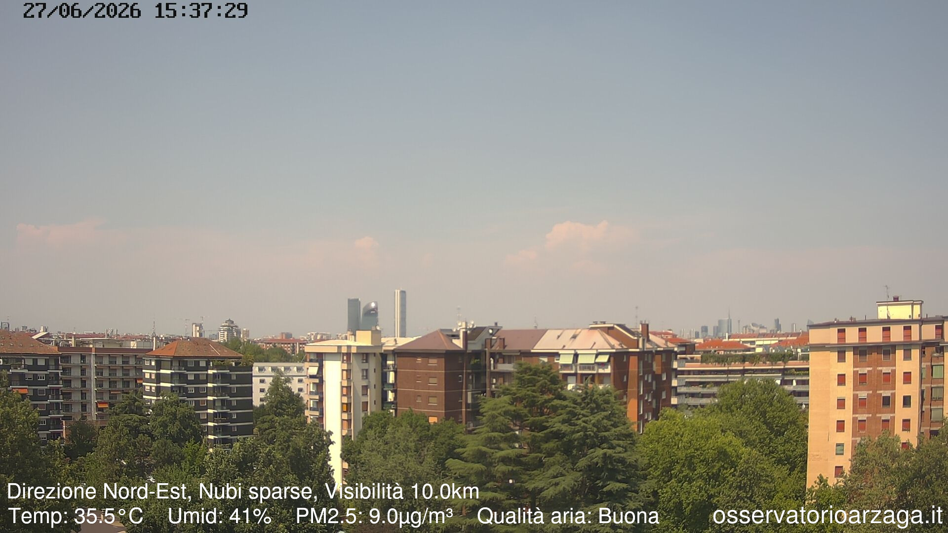 immagine della webcam nei dintorni di Milano Stazione Centrale: webcam Milano Arzaga